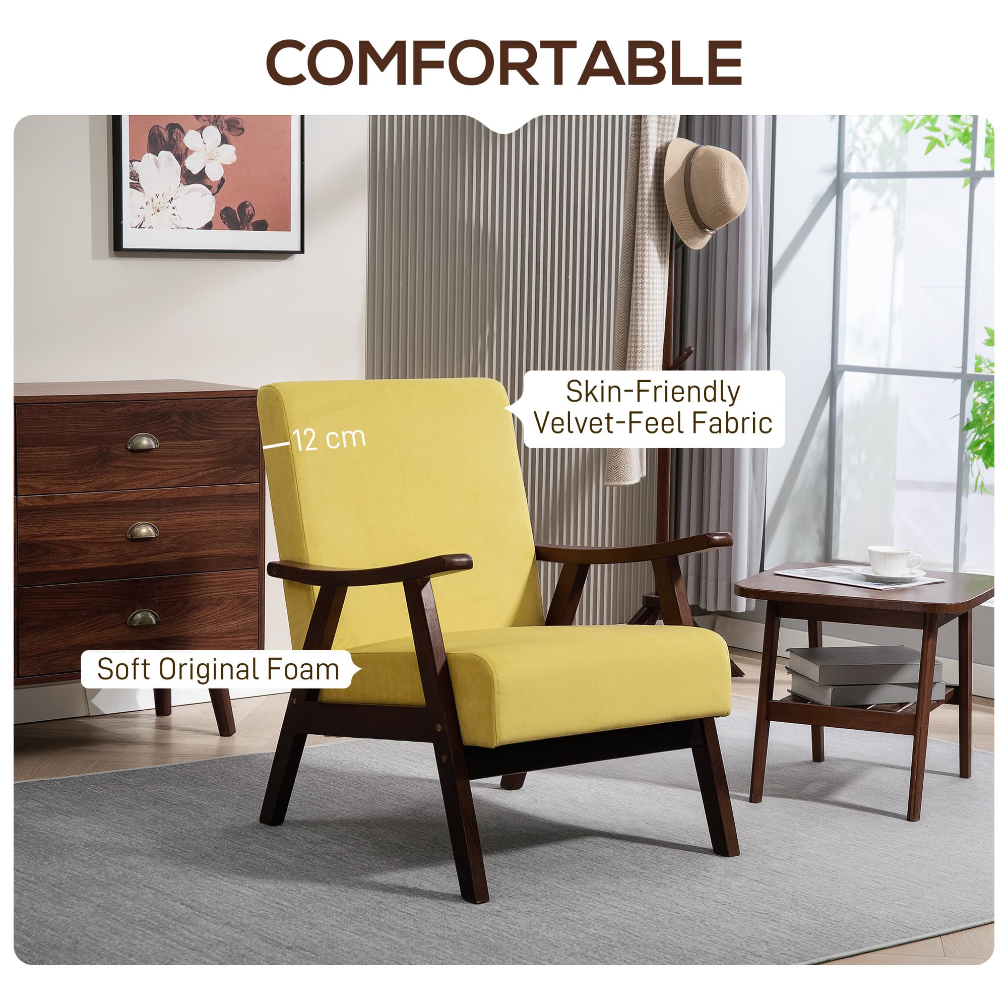 Transform Your Space with this Plush Champagne Velvet Armchair - image 5