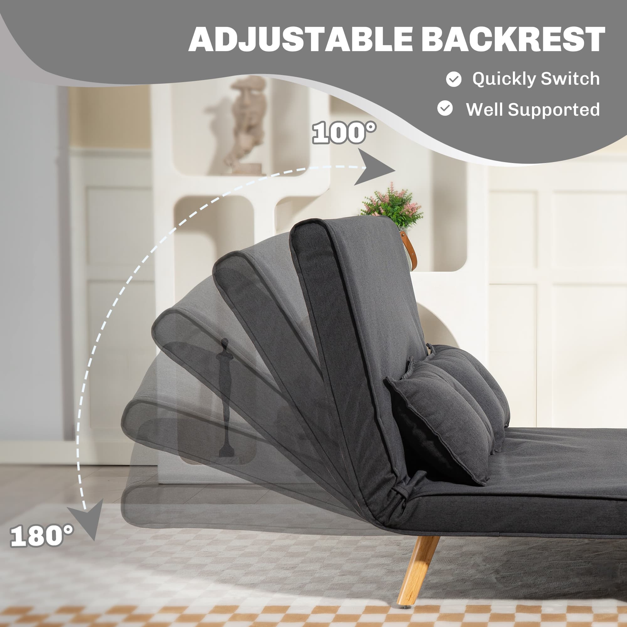 Transform Your Space with this Charcoal Grey Sofa Bed - image 5
