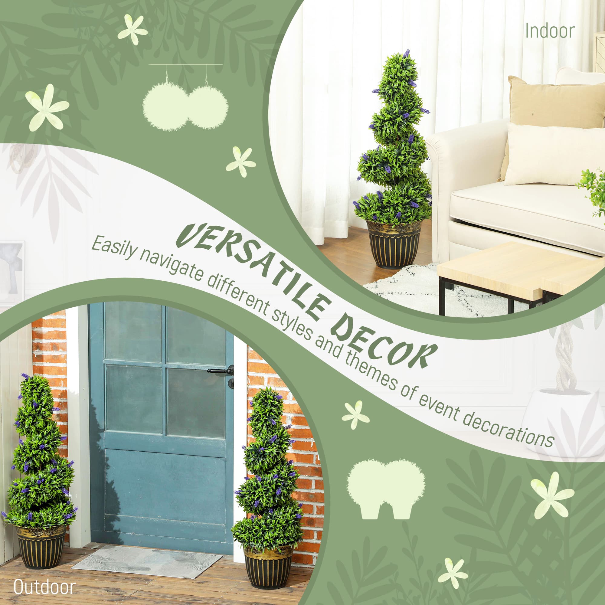 Transform Your Space with 90cm Artificial Lavender Trees - image 1