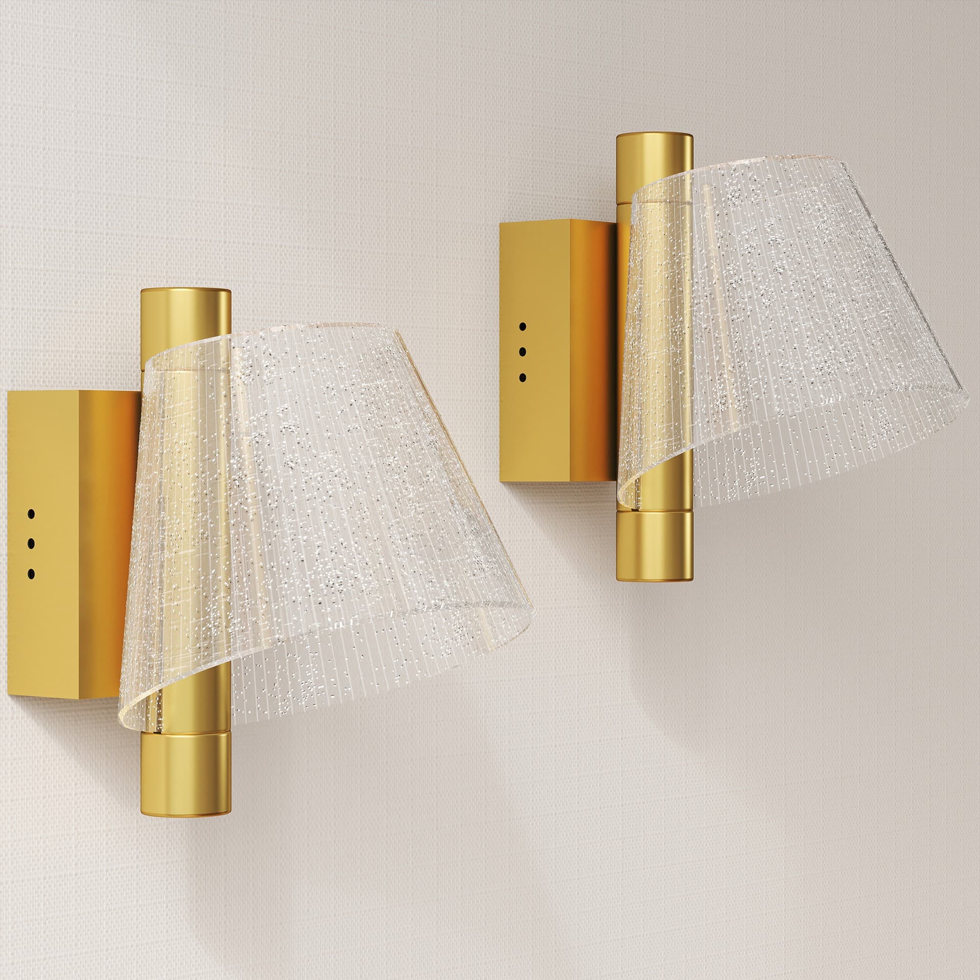 Set of 2 Gold LED Wall Lights with Adjustable Colour Temperature - image 7