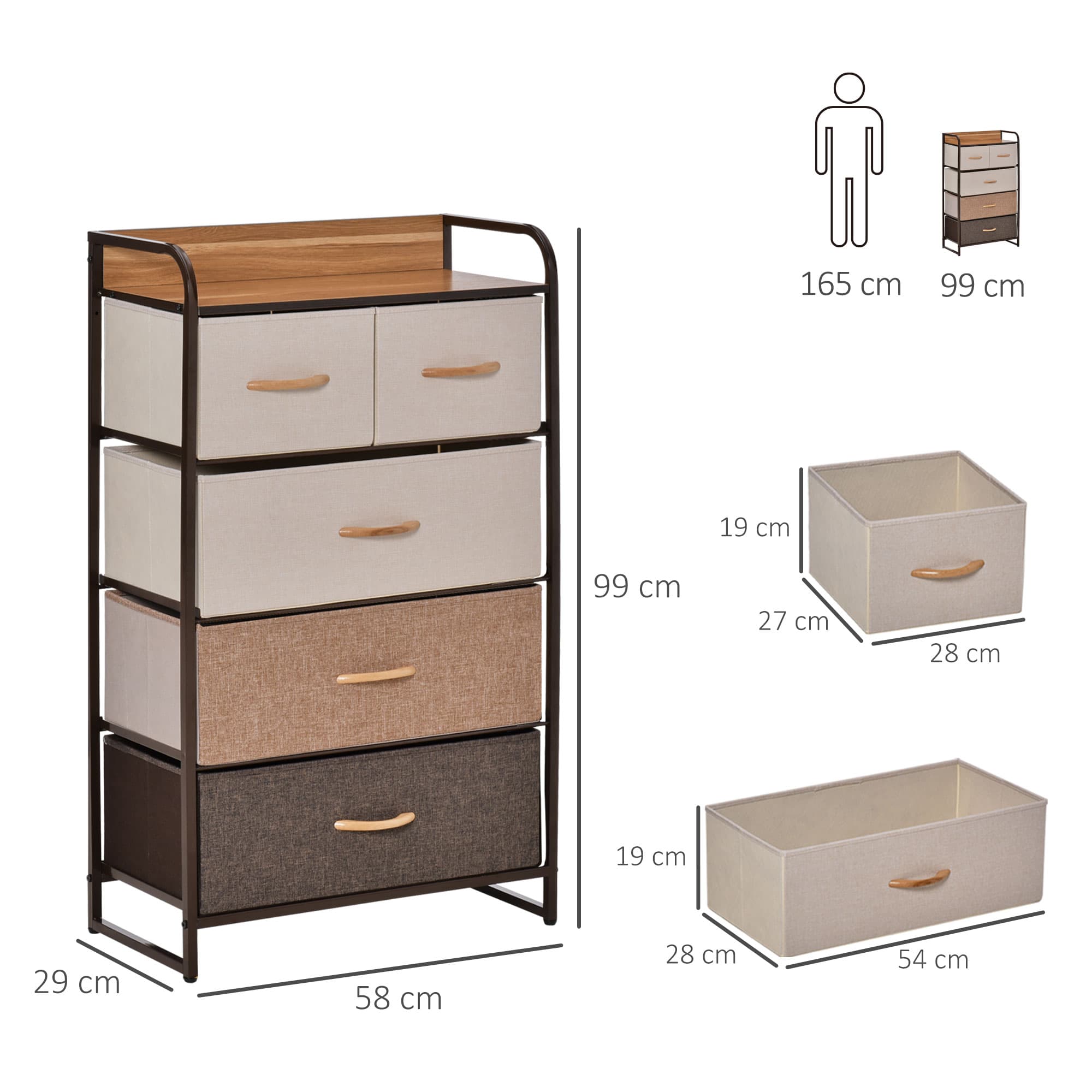Effortless Bedroom Storage: 5-Drawer Fabric Dresser Tower - image 2