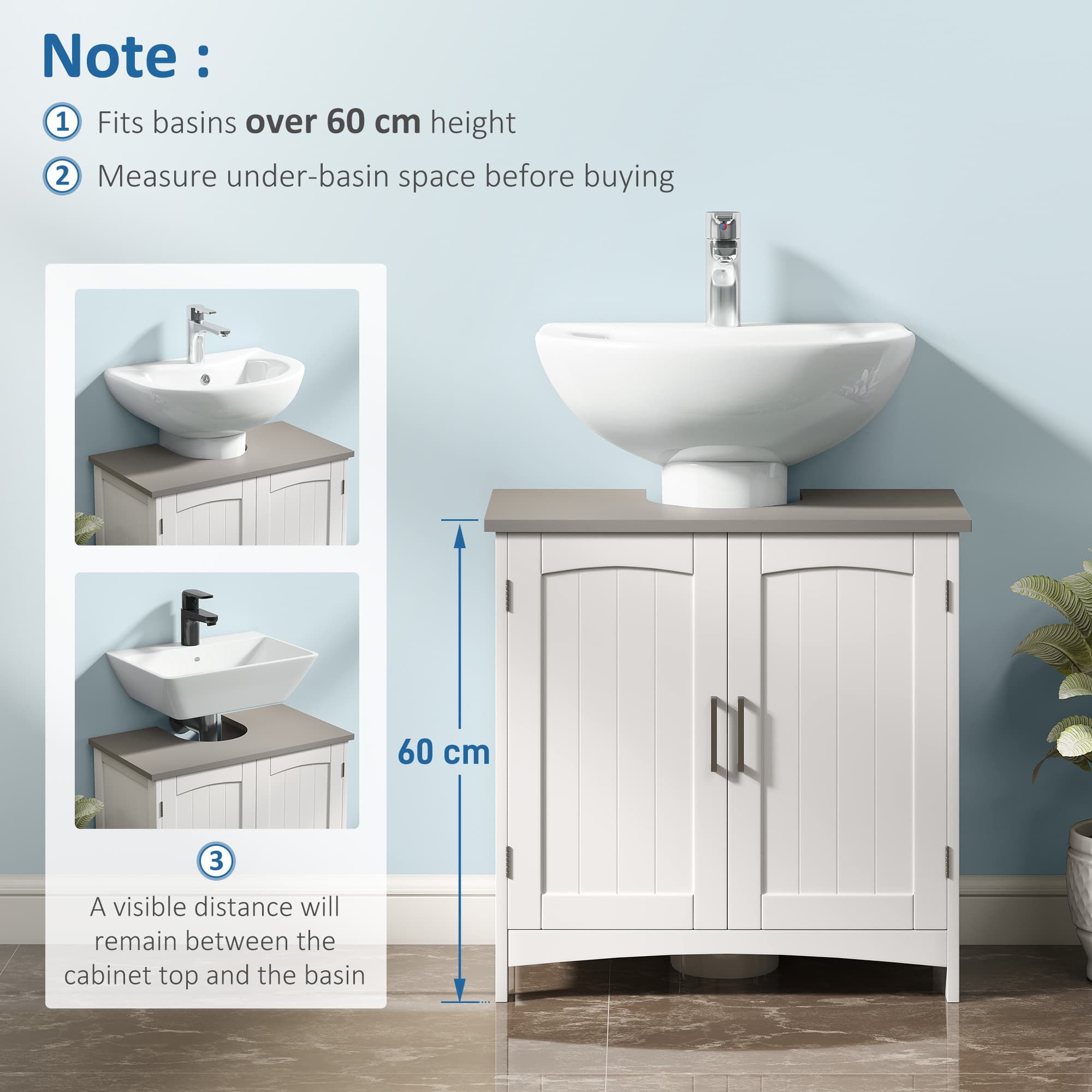 White Under-Sink Cabinet with Adjustable Shelves - image 10