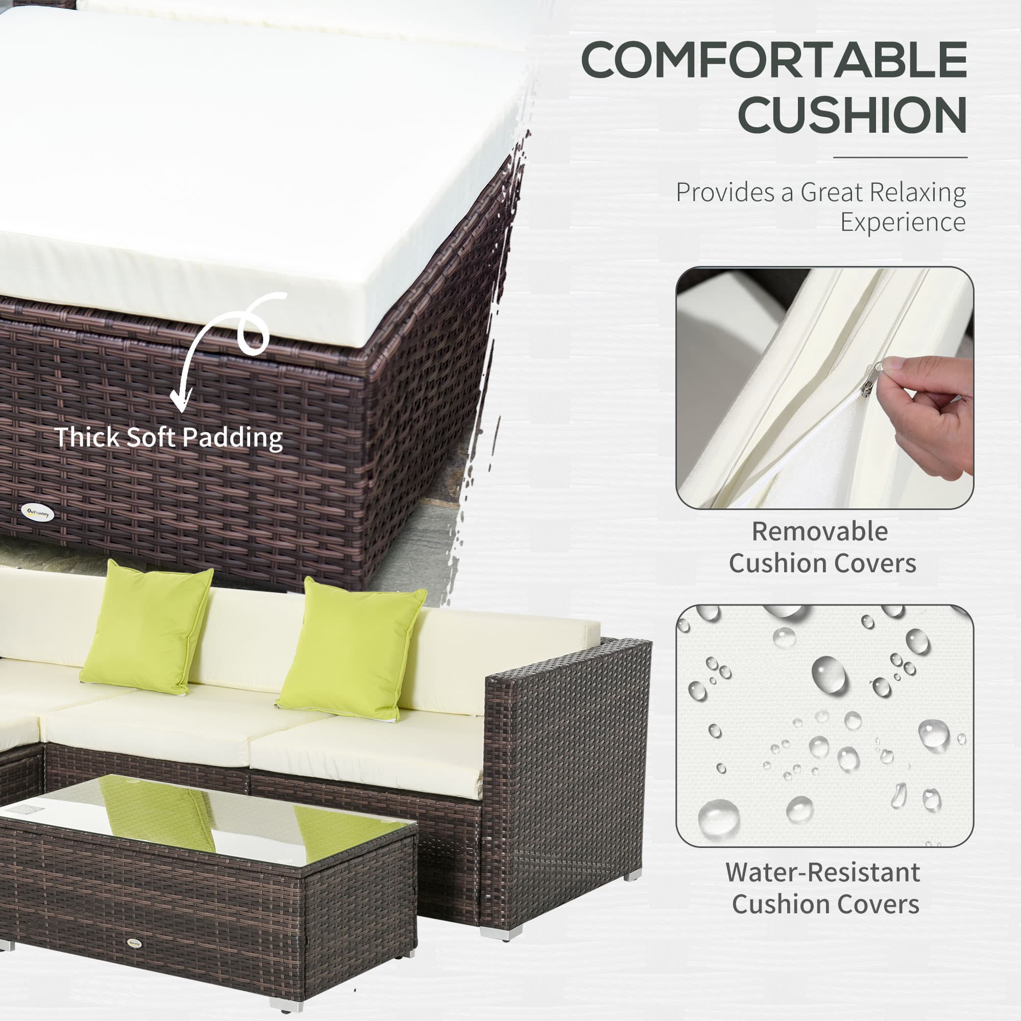 Transform Your Patio with this Premium 4-Seater Rattan Sofa Set - image 2