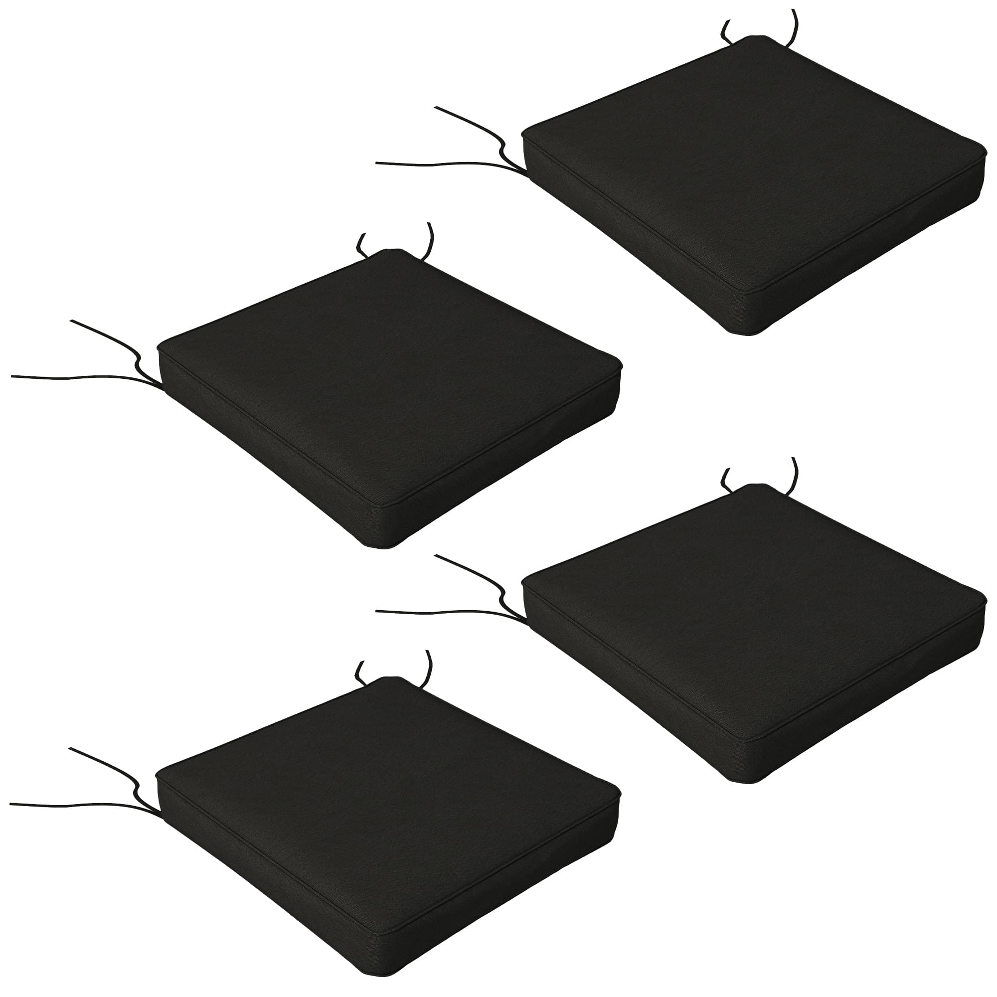 Transform Your Seating with Premium Black Chair Cushions - Black