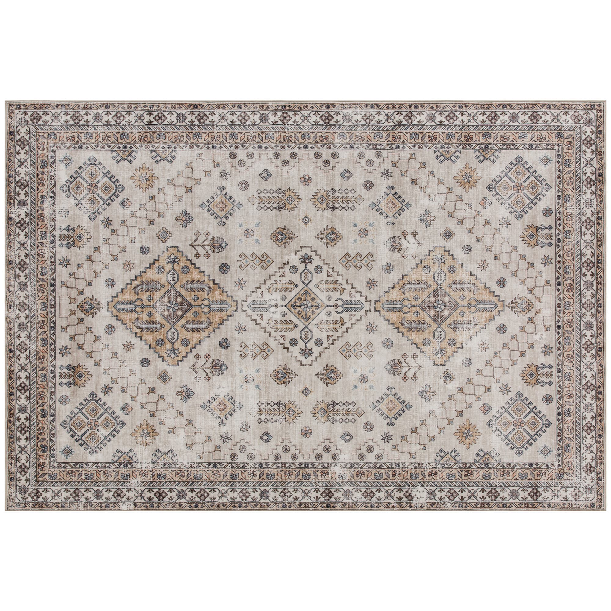 A Washable Vintage-Style Rug in a Classic Medallion Pattern - image 9