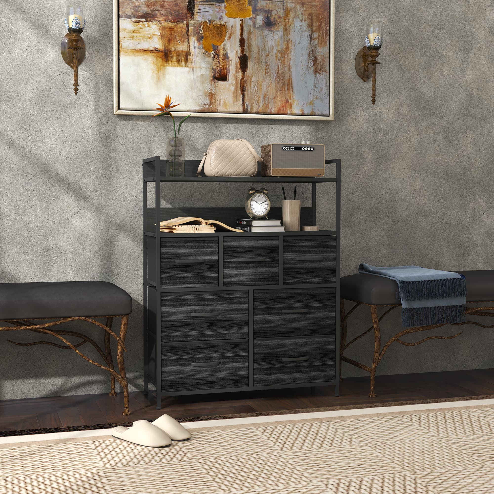 Transform Your Space with this Rustic 7-Drawer Fabric Chest - image 1