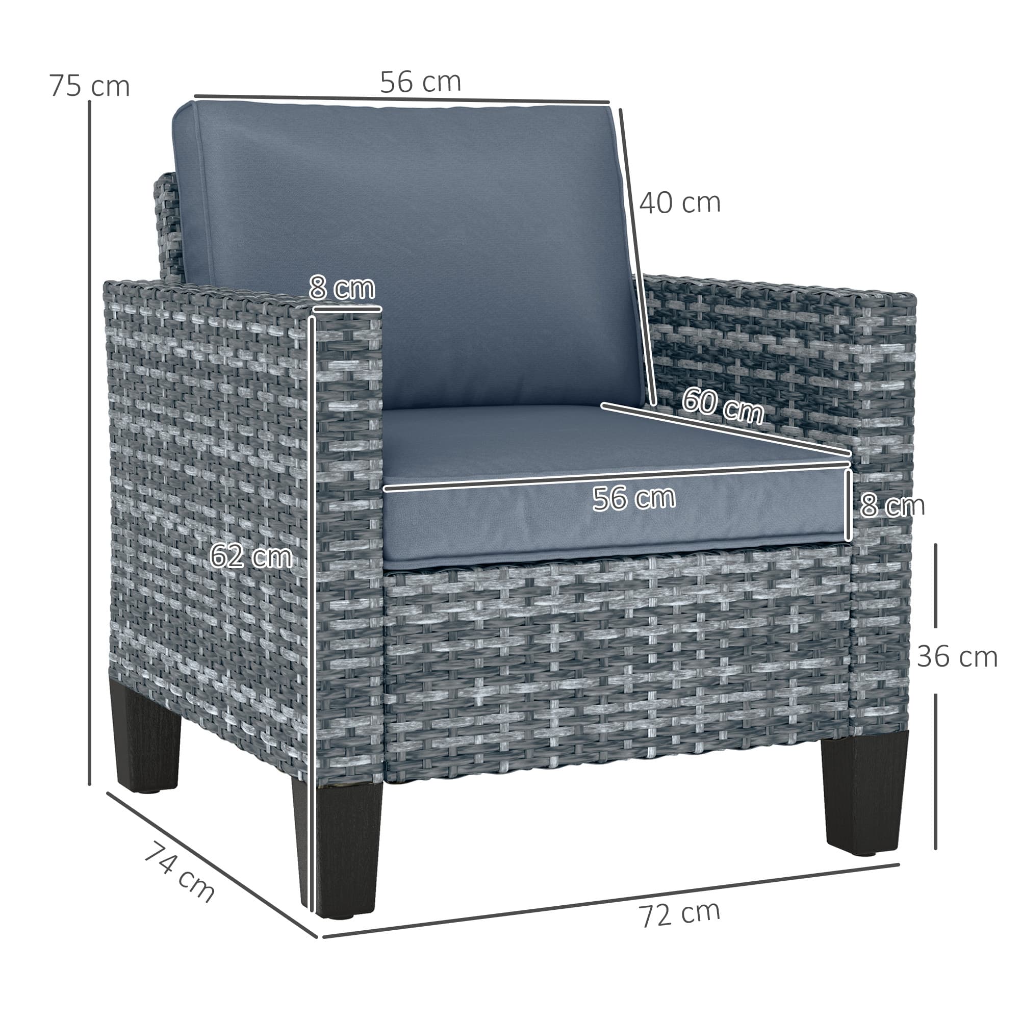 Sink Into Comfort with this Light Grey Rattan Armchair - image 5