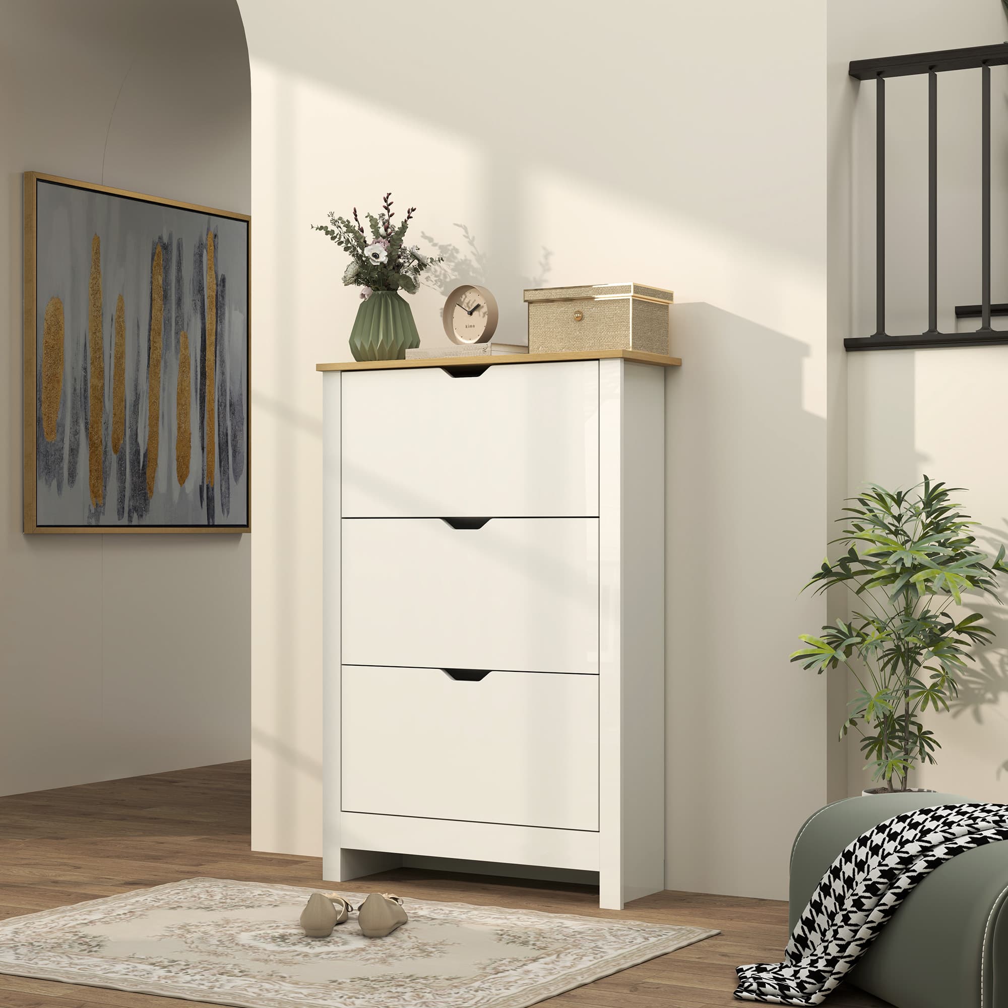 Transform Your Hallway With This Slim High Gloss Shoe Cabinet - image 5
