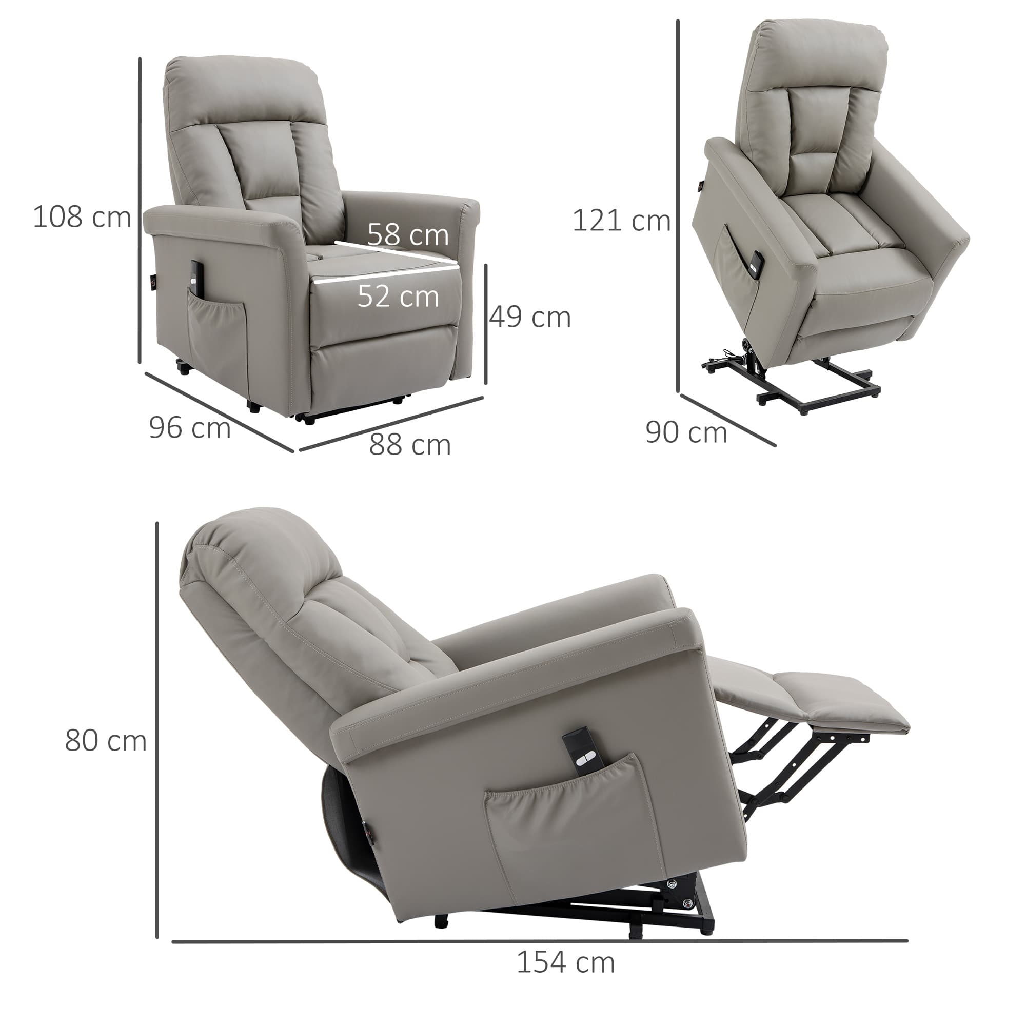 Transform Your Comfort With This Grey Power Lift Recliner - image 2