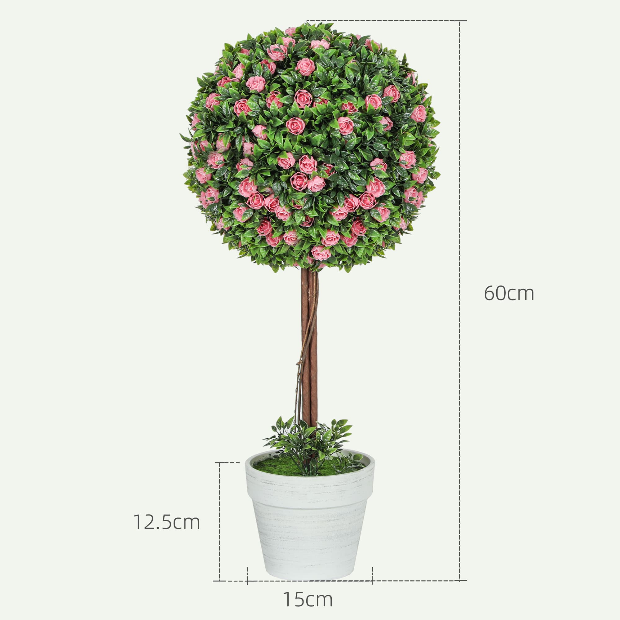 Pink Artificial Rose Topiary Trees for Easy Decor - image 8