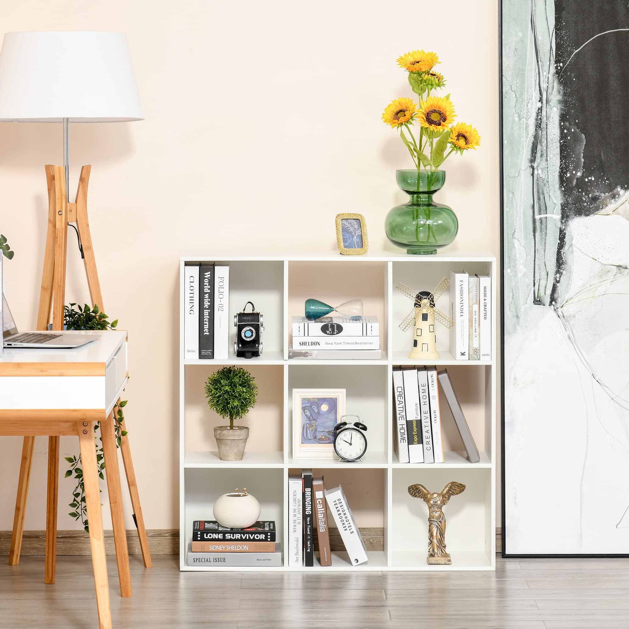 Transform Your Space with this White 9-Cube Storage Unit - image 5
