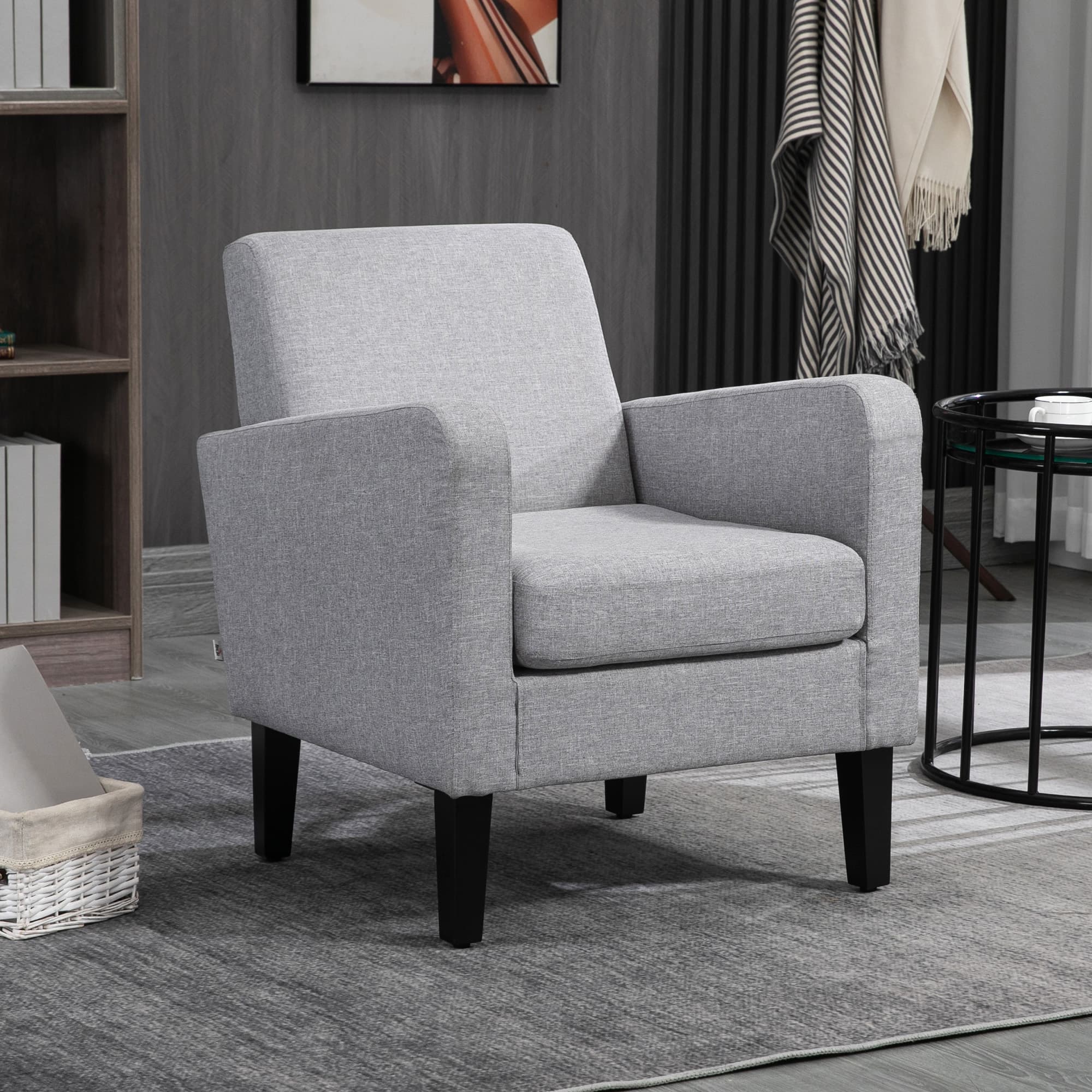 Transform Your Space with this Light Grey Boxy Armchair - image 2