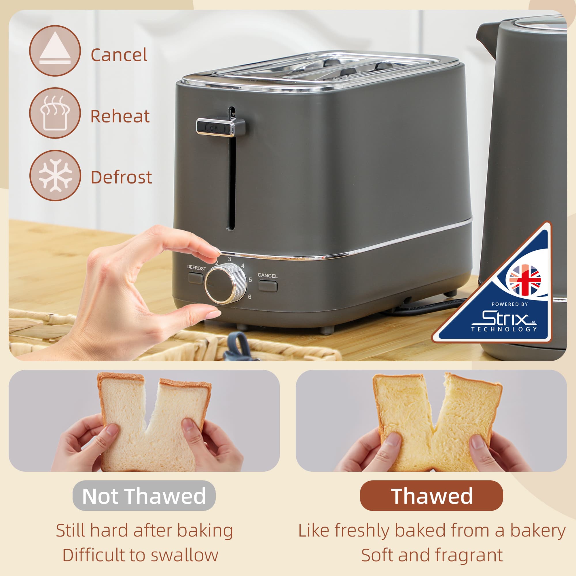 Grey Kettle and Toaster Set for Everyday Breakfasts - image 10