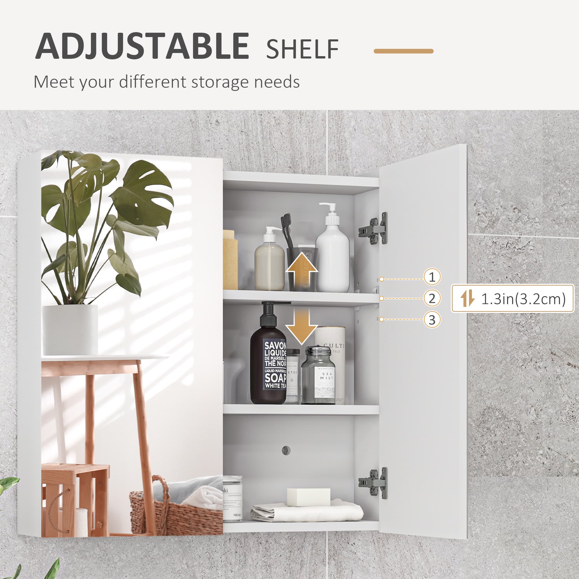 Transform Your Space with the Kleankin White Mirror Cabinet - image 5
