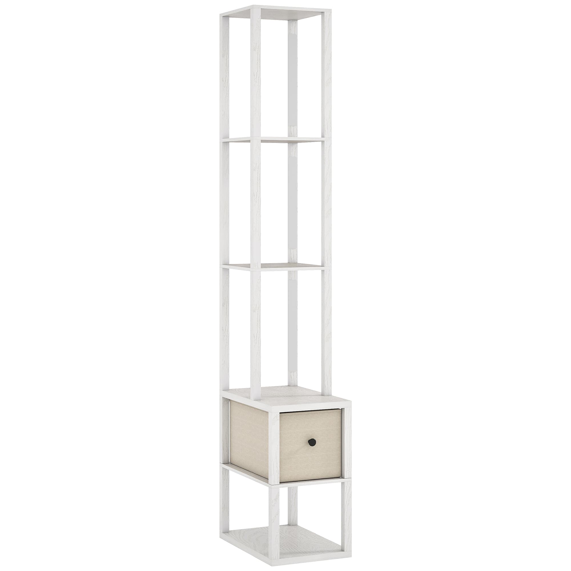 Transform Your Space with this 3-in-1 LED Shelf Floor Lamp - White