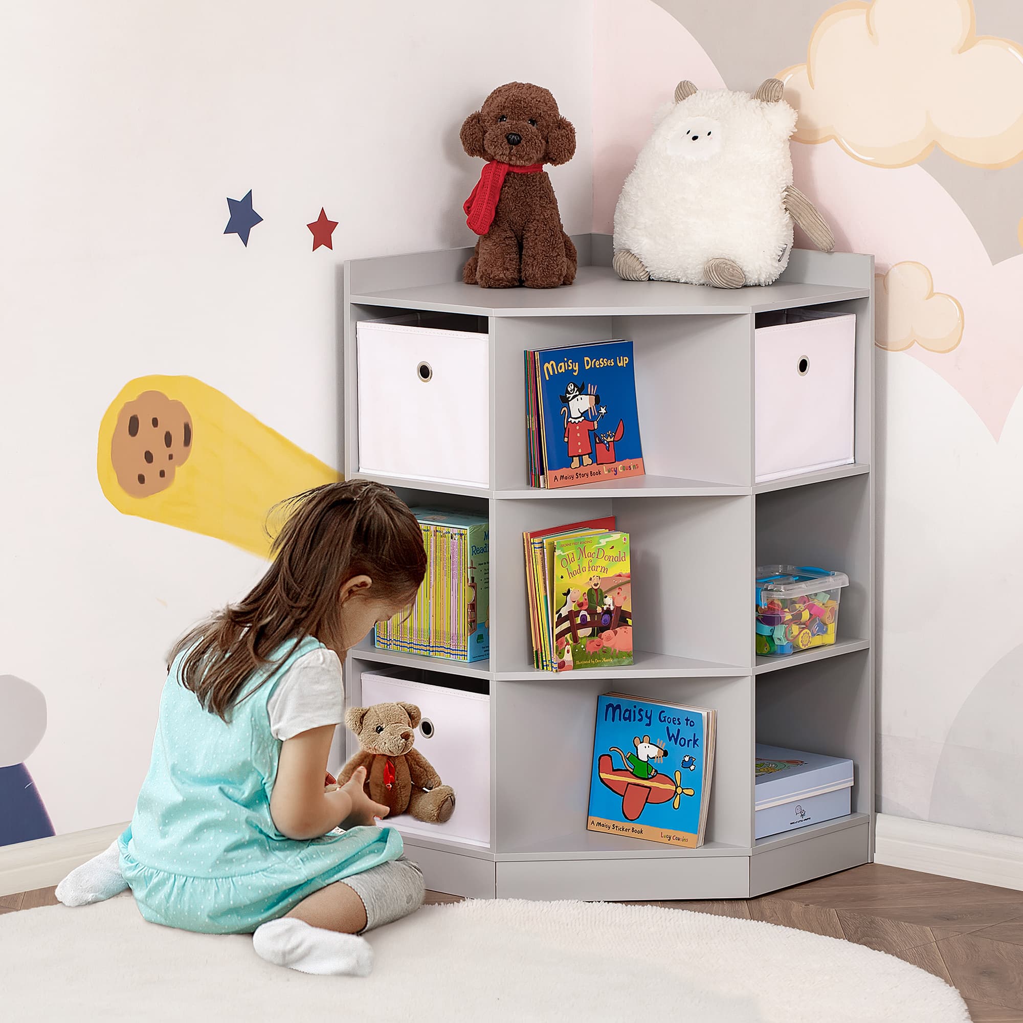 Transform Their Space with this Grey Corner Toy Organiser - image 3