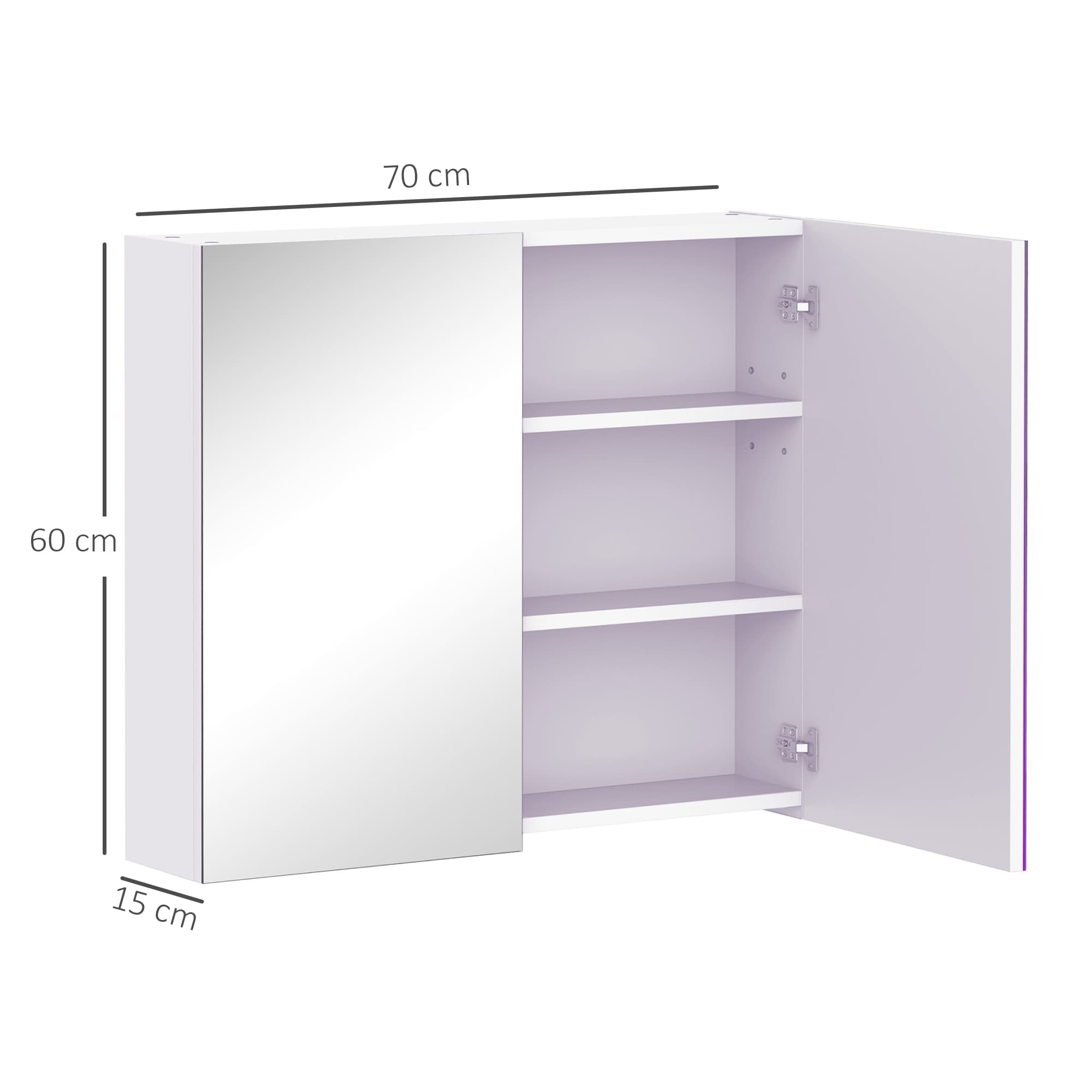 Transform Your Space with this White Double Mirror Cabinet - image 1