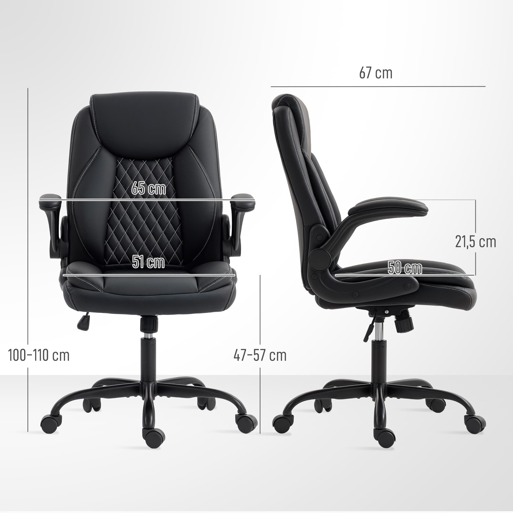 Premium Black Faux Leather Office Chair for All-Day Comfort - image 5