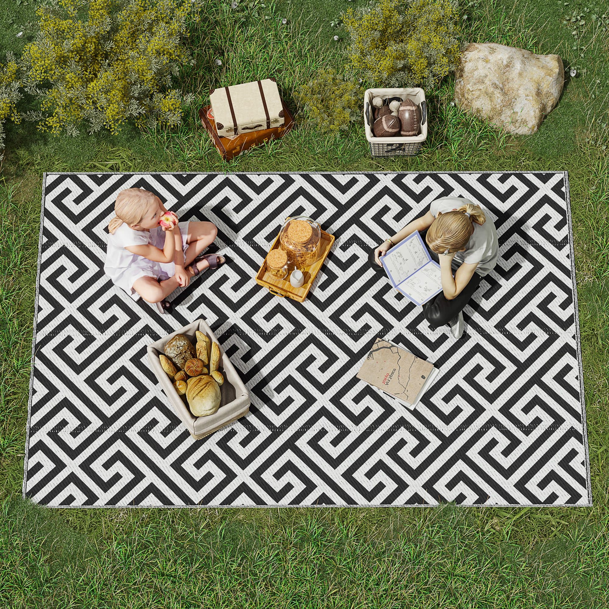 Reversible Outdoor Rug for Patios and Camping - image 4