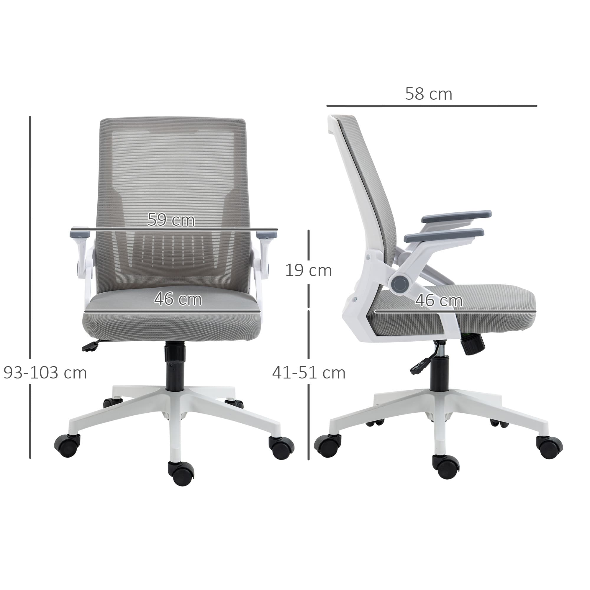 A Breathable Desk Chair with Lumbar Support and Fold-Away Arms - image 9