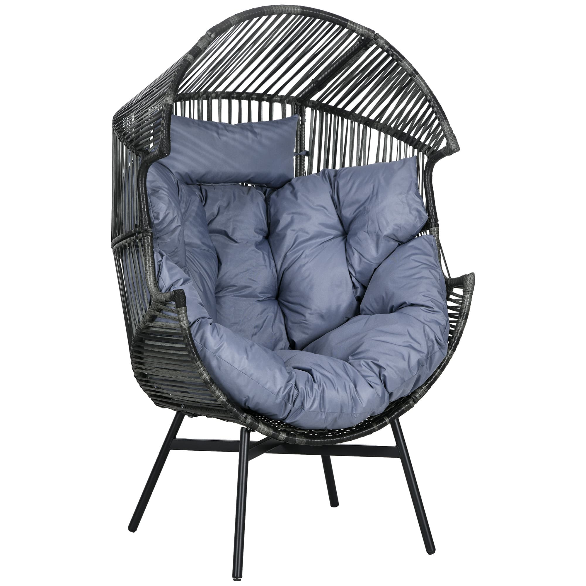 Transform Your Space with this Grey Rattan Egg Chair - Light Grey