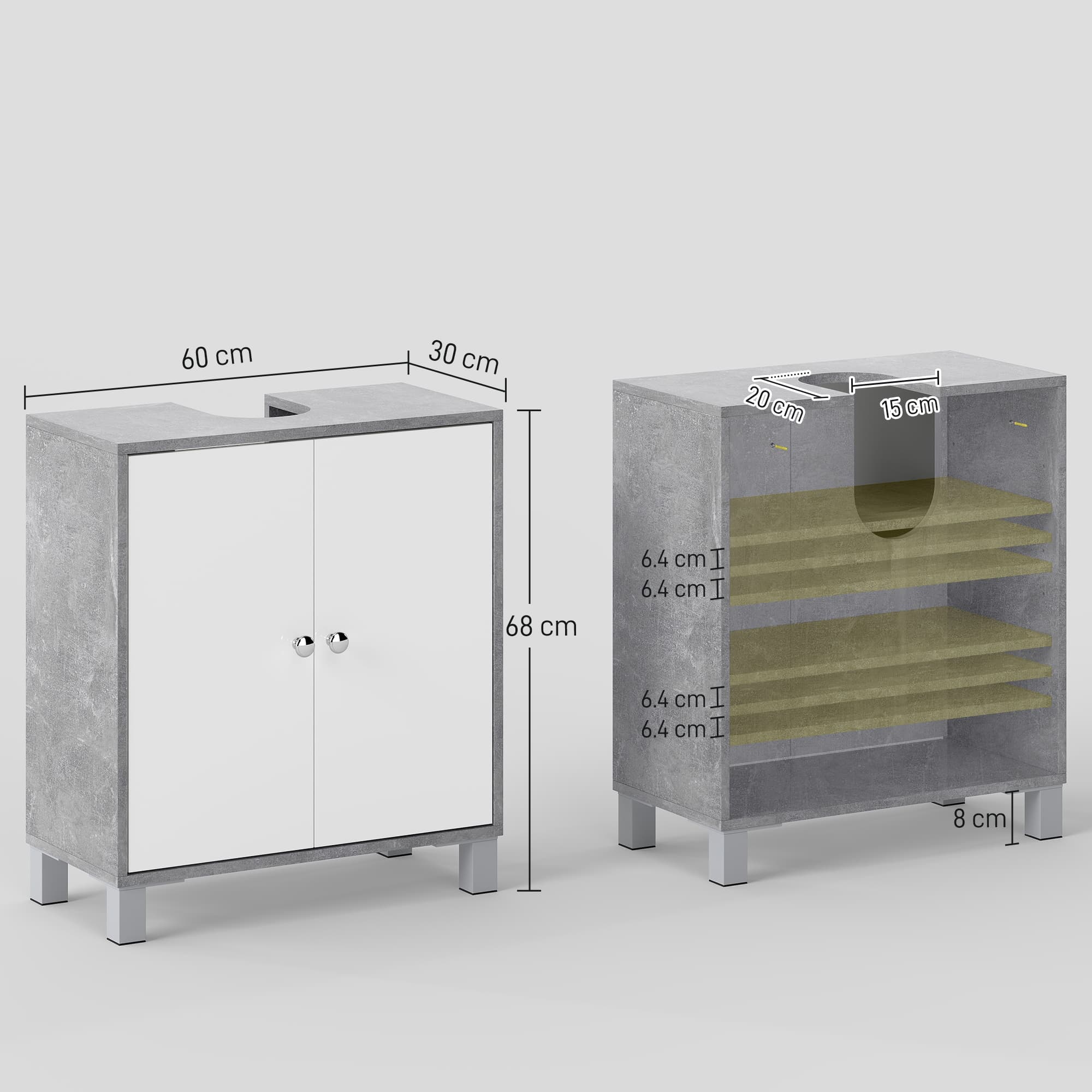 Transform Your Bathroom with the Kleankin Under Sink Cabinet - image 4