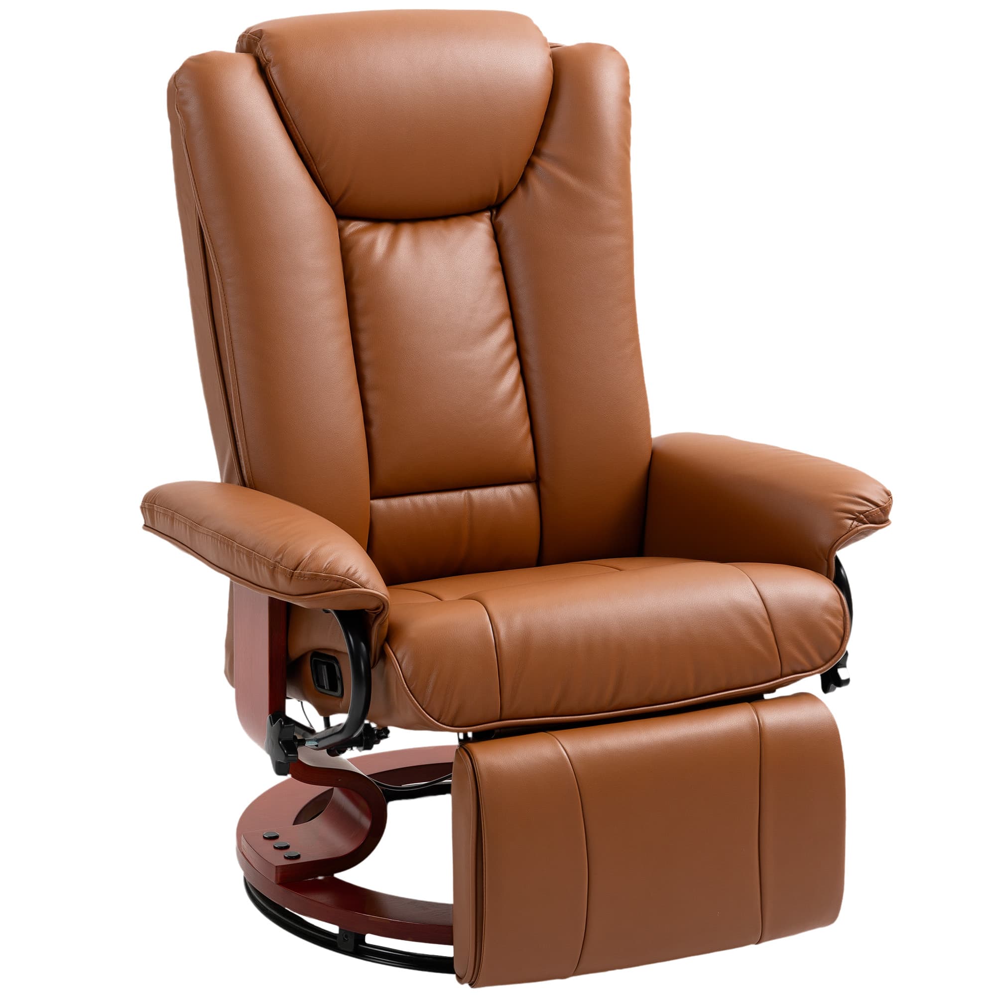Discover Effortless Comfort with this Brown Swivel Recliner