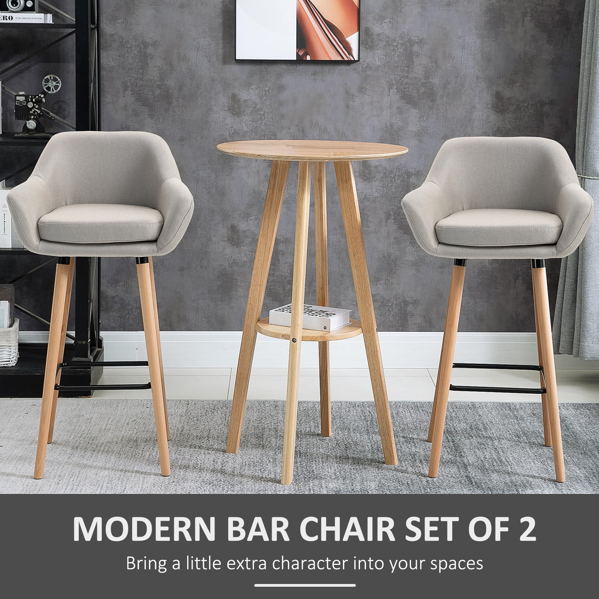 Premium Beige Linen Bar Stools for Effortless Elegance - image 5