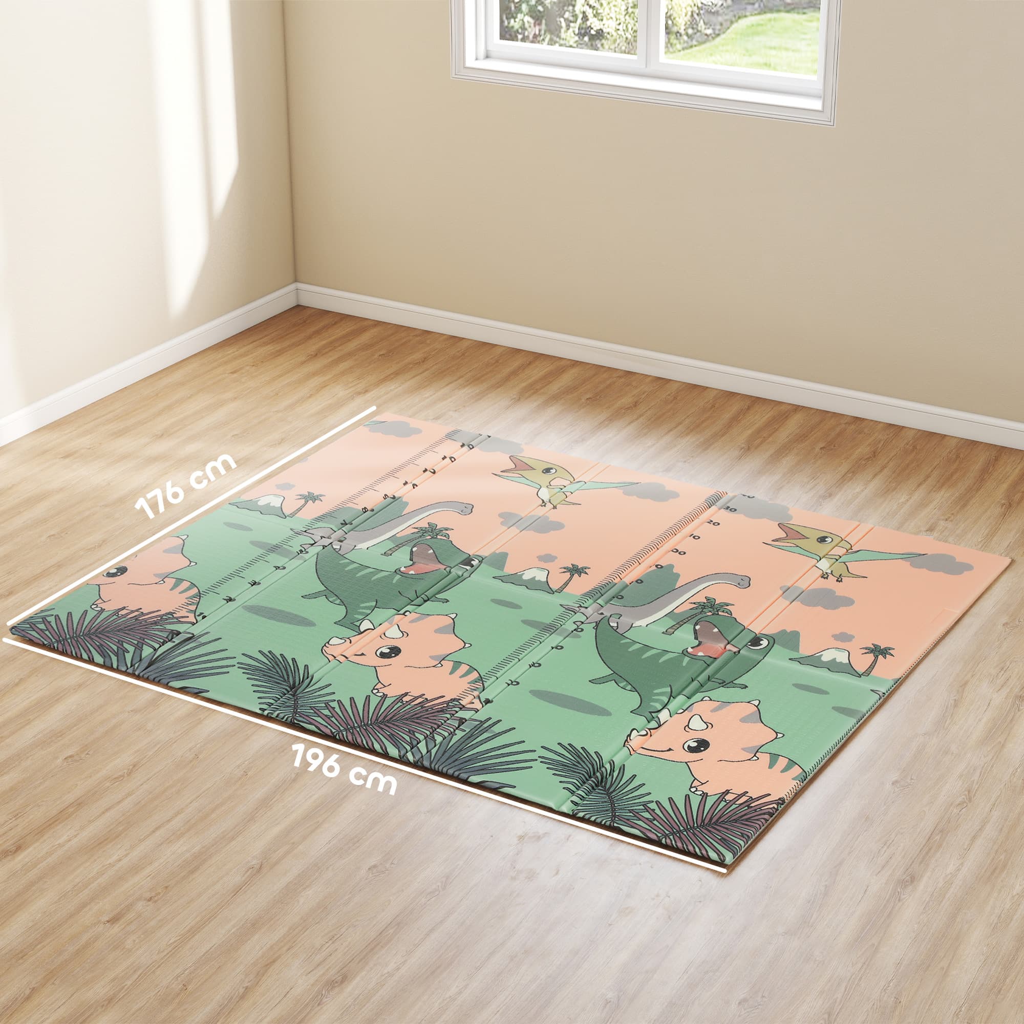 Dinosaur baby play mat for crawling and tummy time - image 2