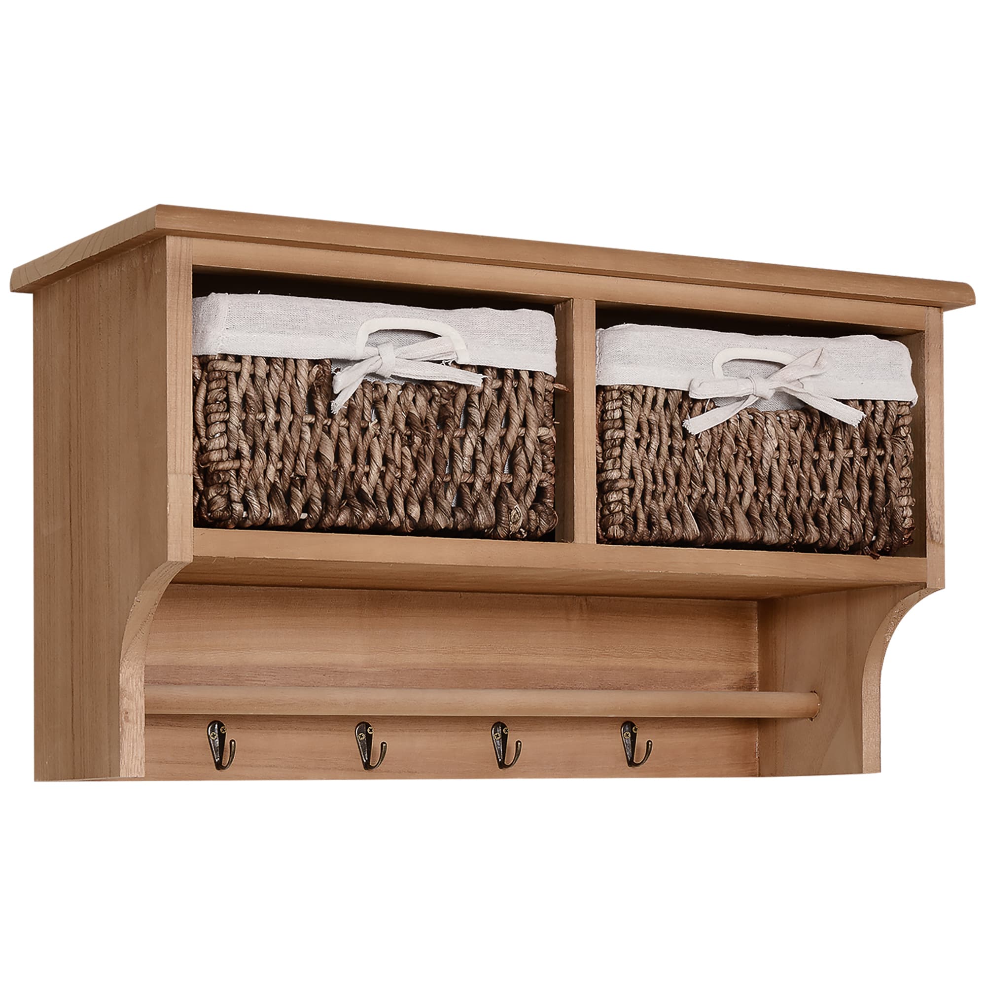 Transform Your Hallway with this Wall Mounted Coat Rack - Brown