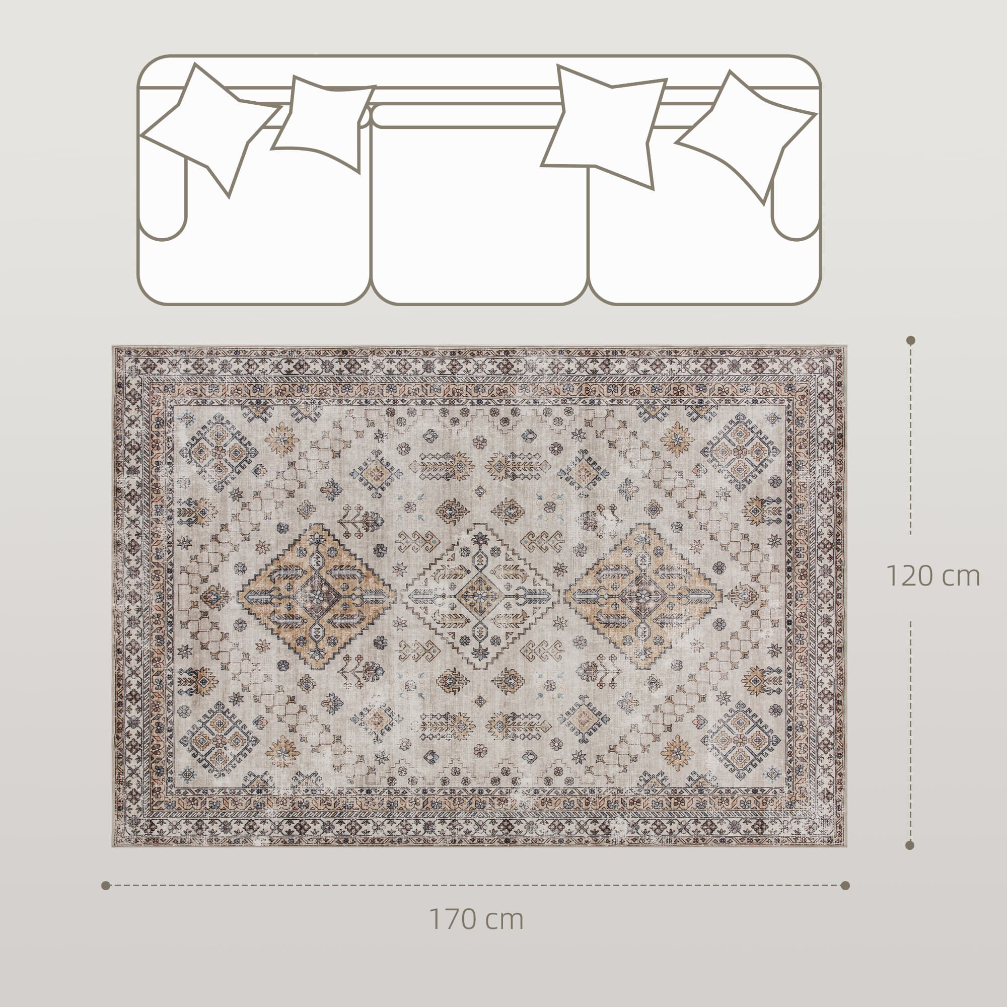 A Washable Vintage-Style Rug in a Classic Medallion Pattern - image 7