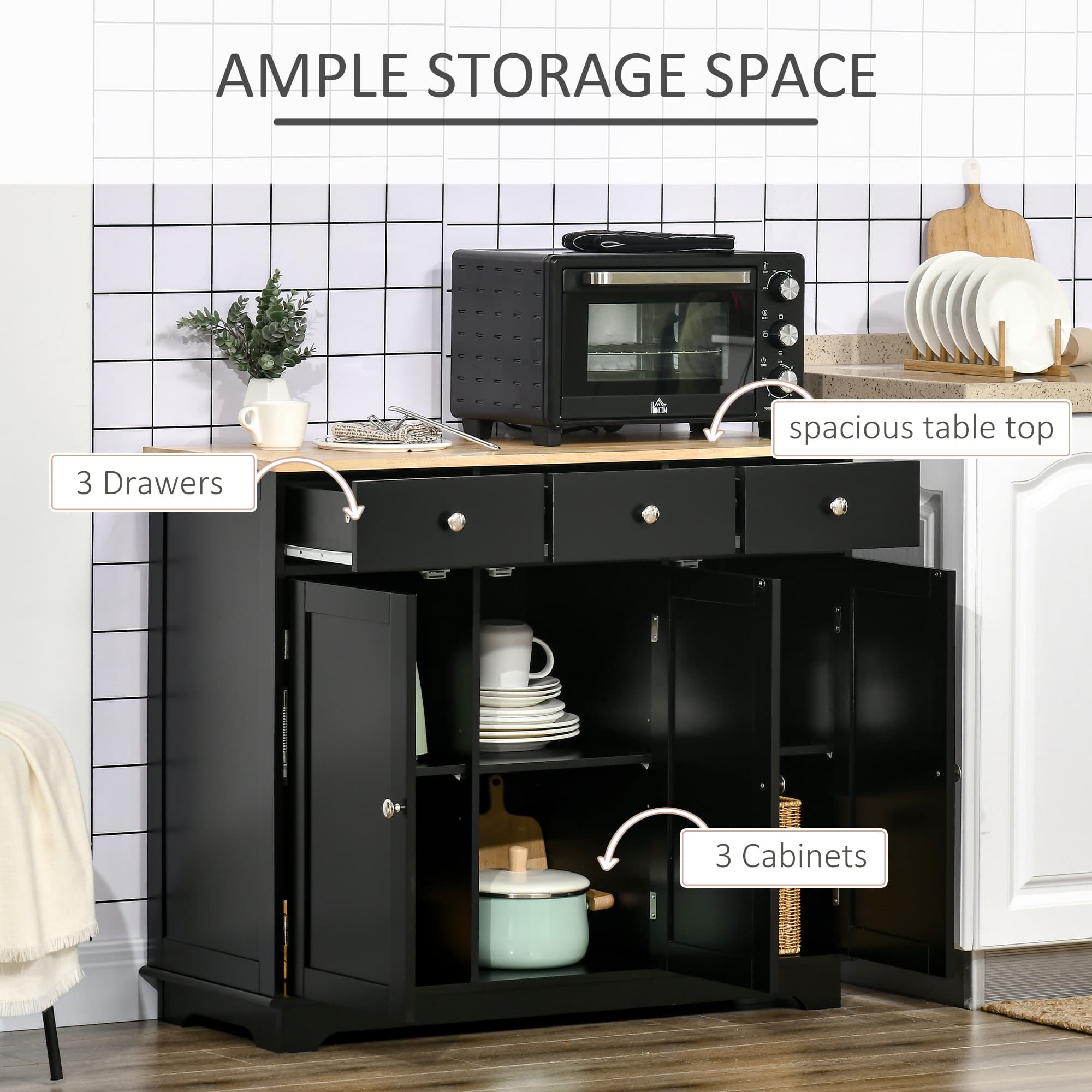 Transform Your Space with this Premium Black Sideboard - image 1