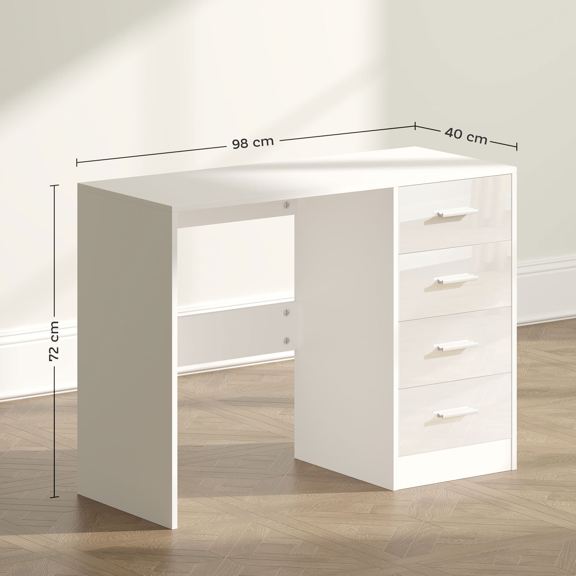 Transform Your Workspace with this High Gloss White Desk - image 5