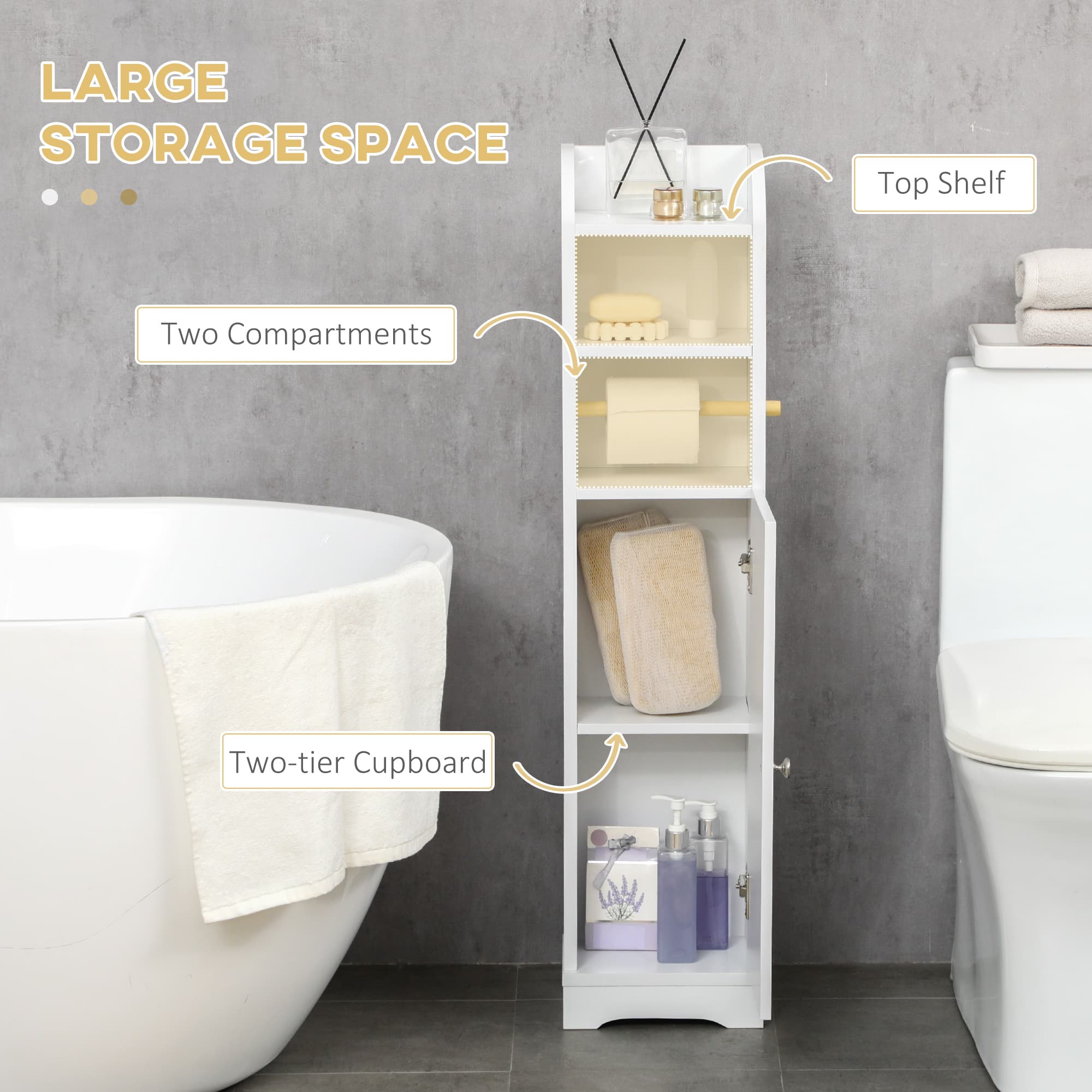 A Slim White Bathroom Cabinet for Tight Spaces - image 10