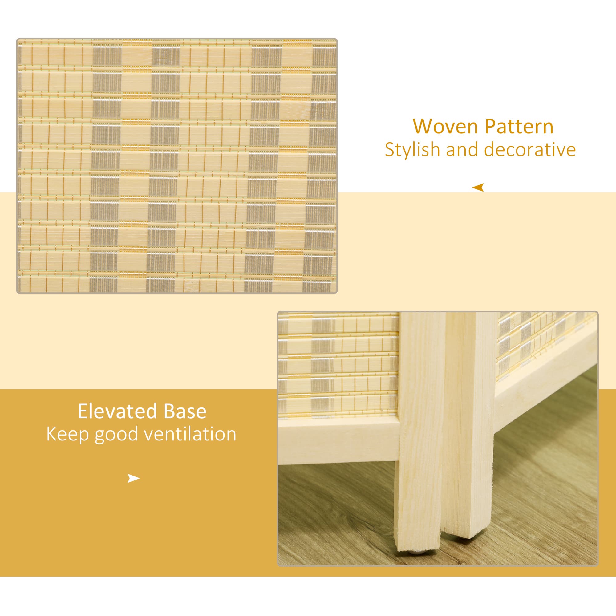 Transform Your Space with this Natural 4-Panel Room Divider - image 3
