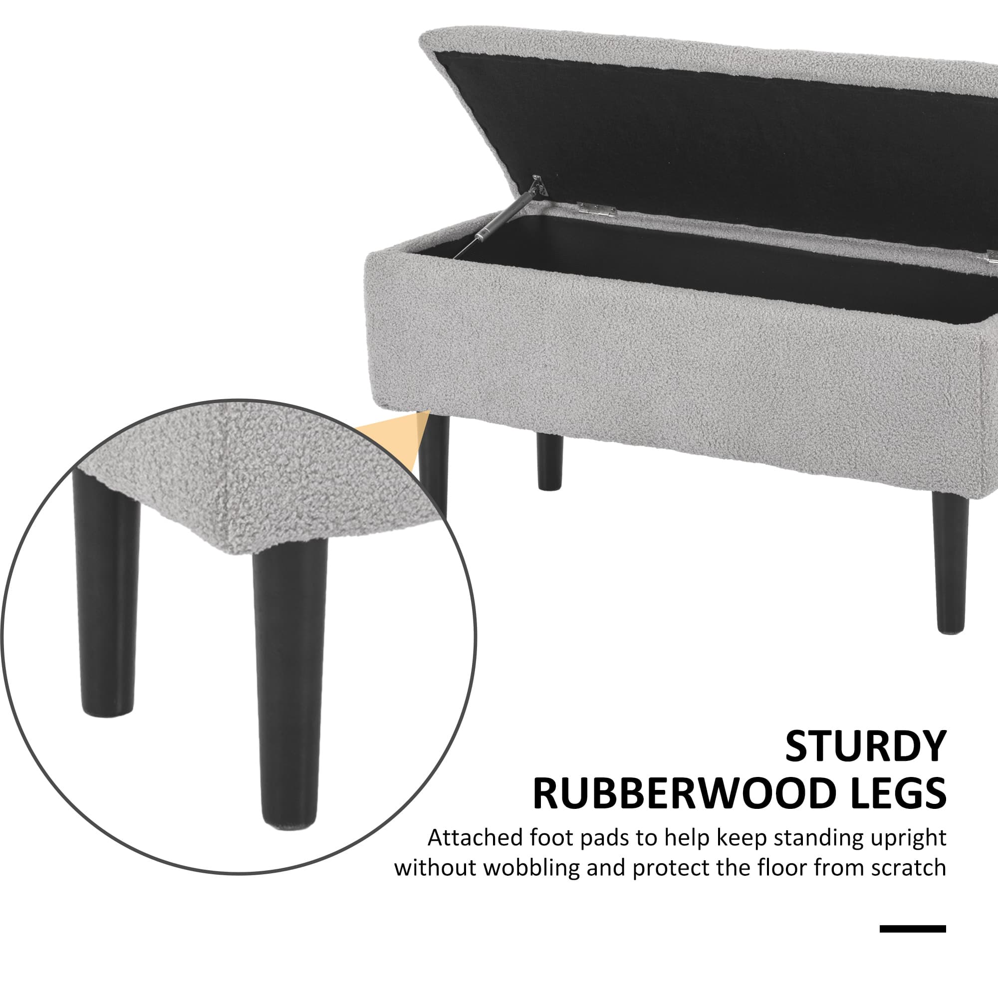 Transform Your Space with this Grey 57L Storage Ottoman Bench - image 5