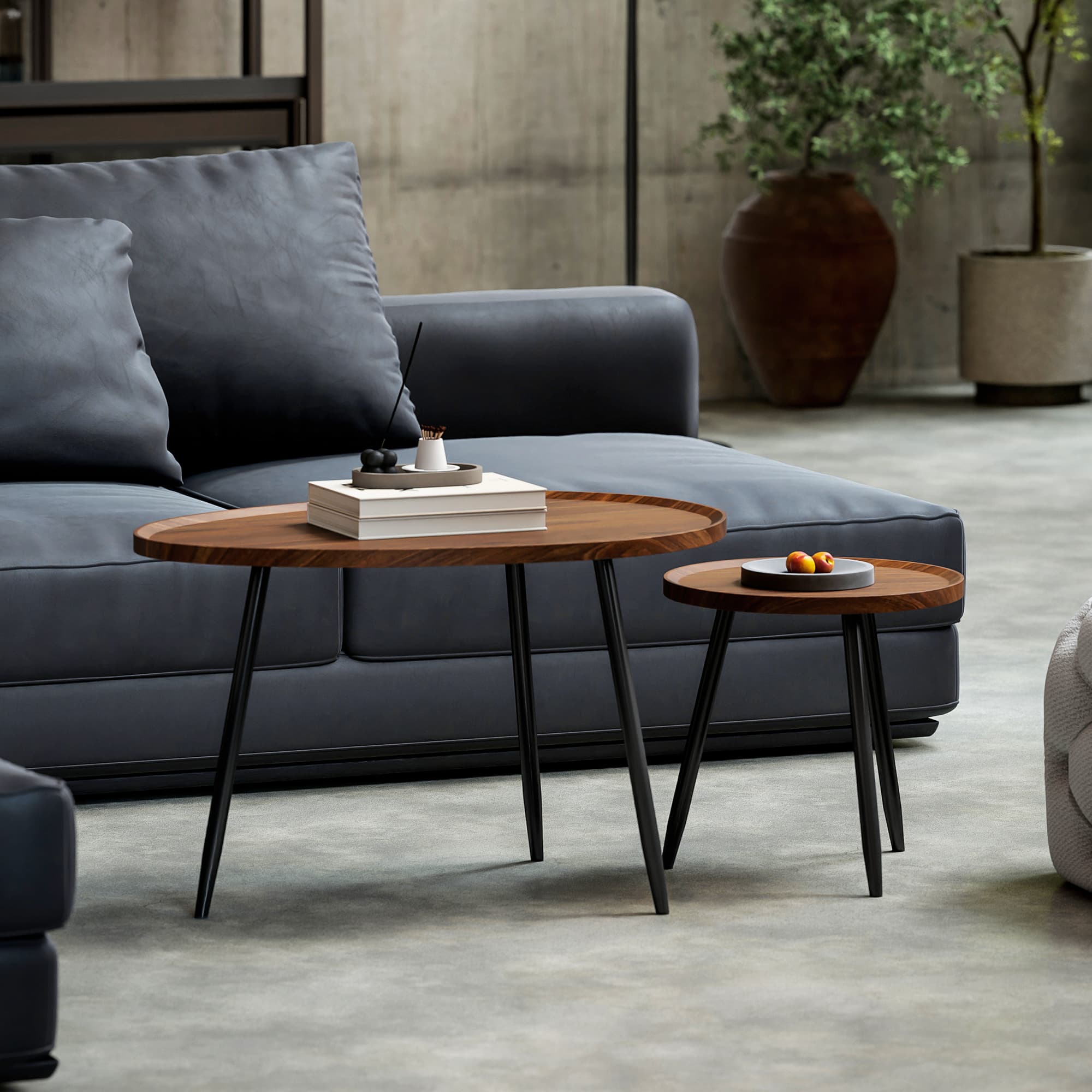 Transform Your Space with this Chestnut Nesting Coffee Table Set - image 5