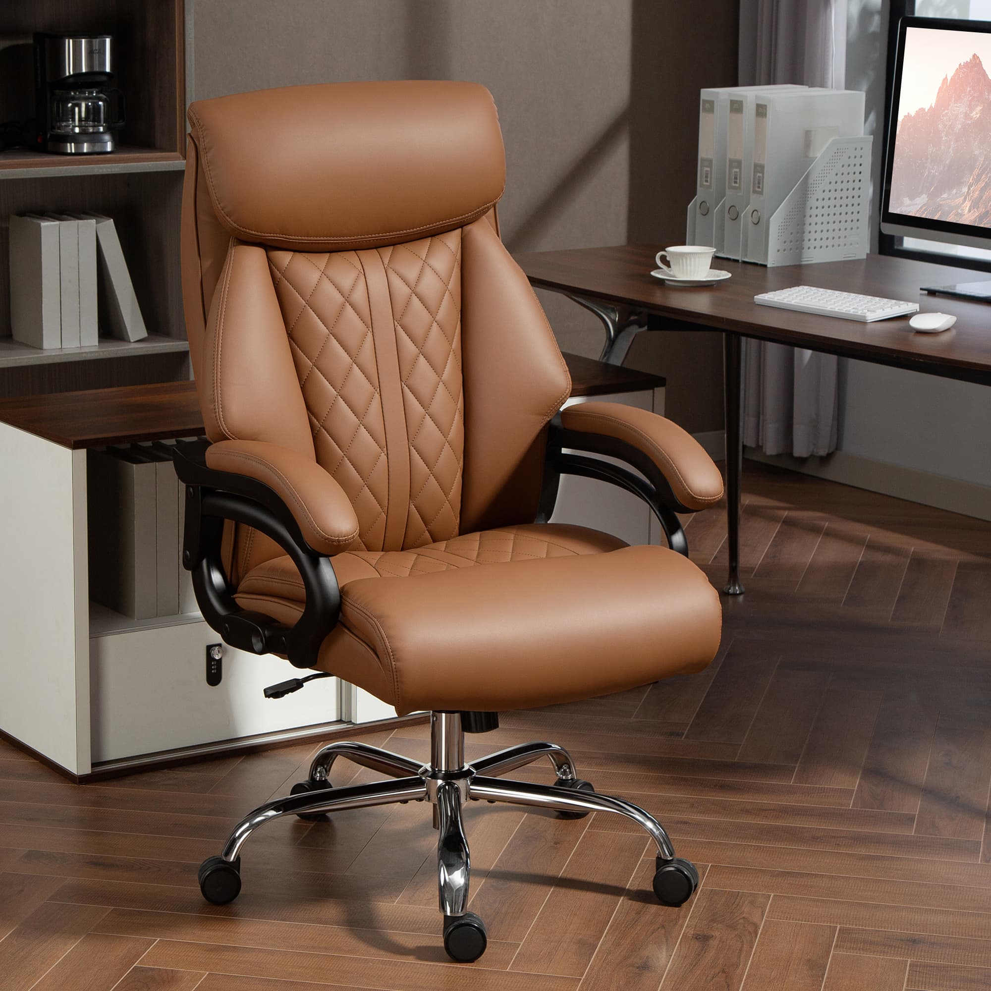 Transform Your Workday with this Padded Faux Leather Chair - image 1