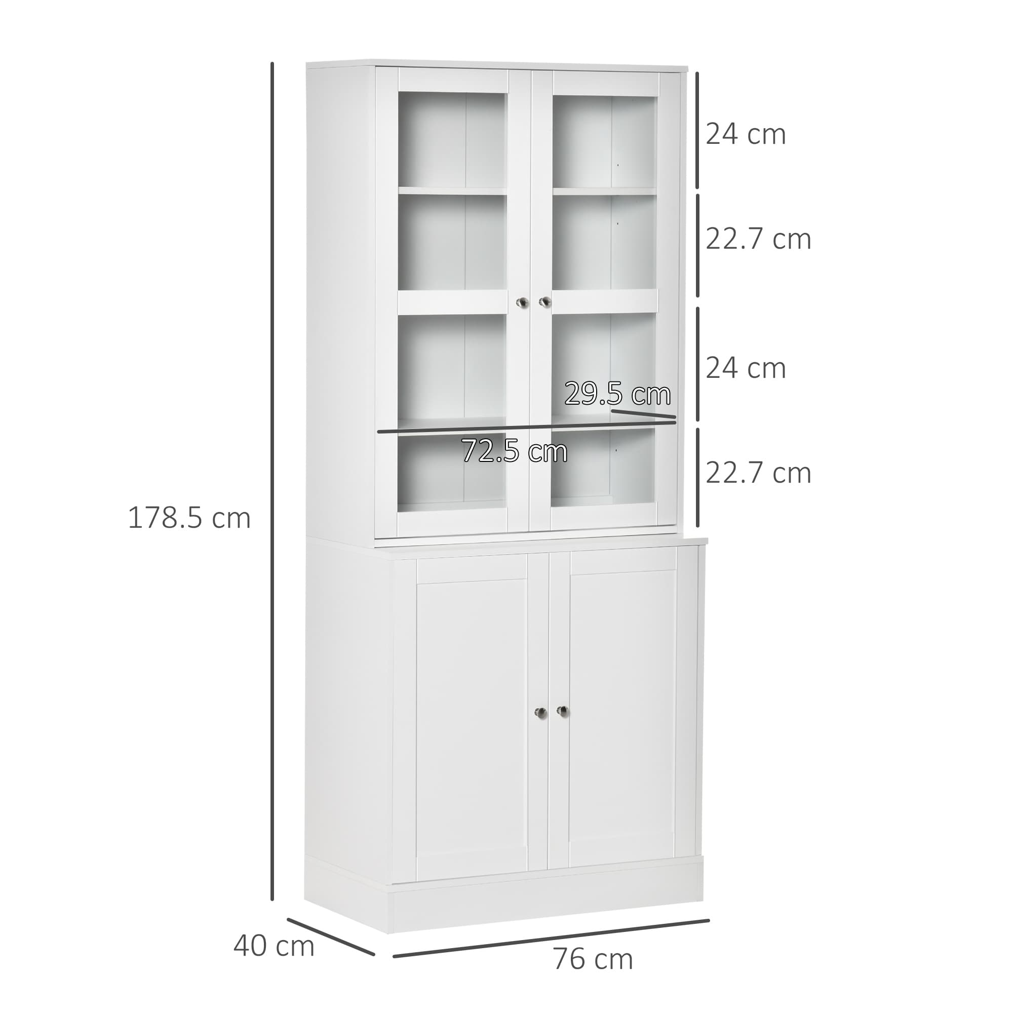 Modern White Glass Display Cabinet for Effortless Organisation - image 4