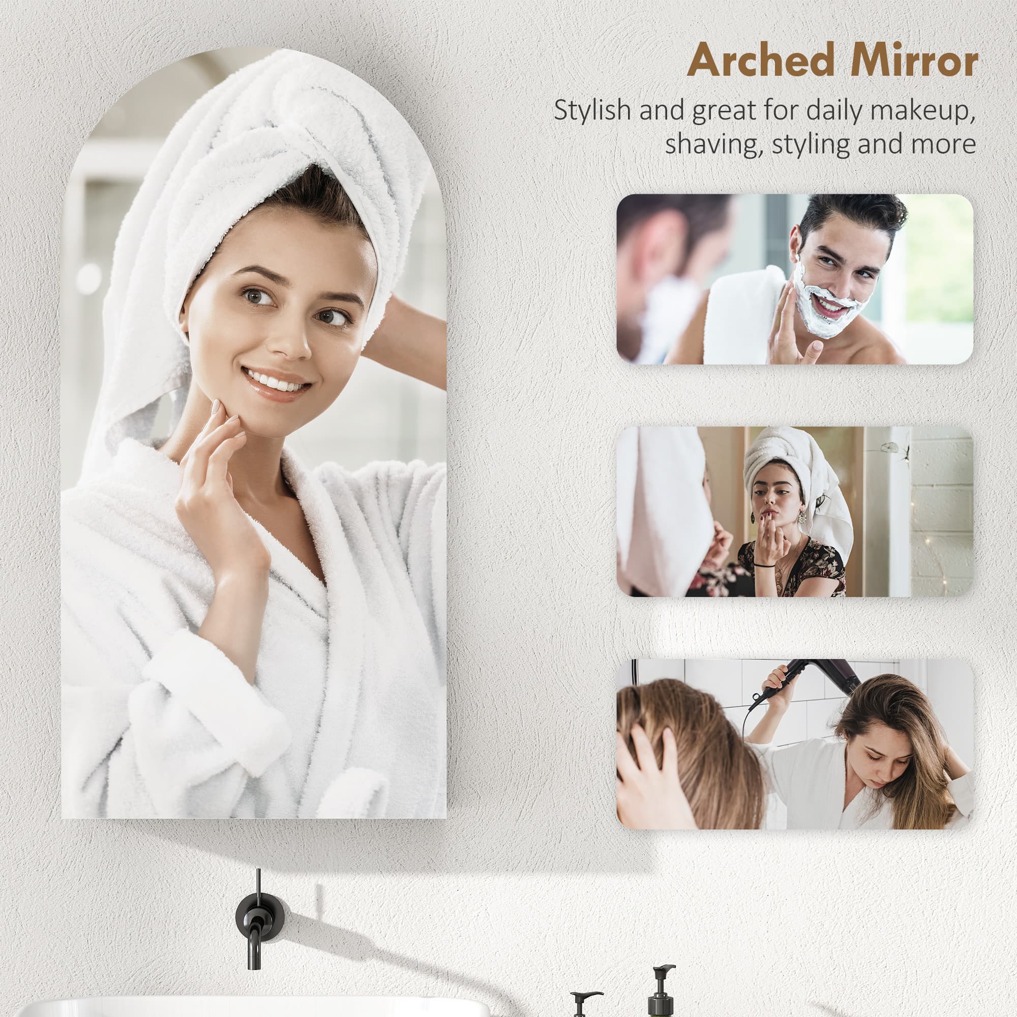 Maximise Space with this Elegant White Arched Mirror Cabinet - image 3