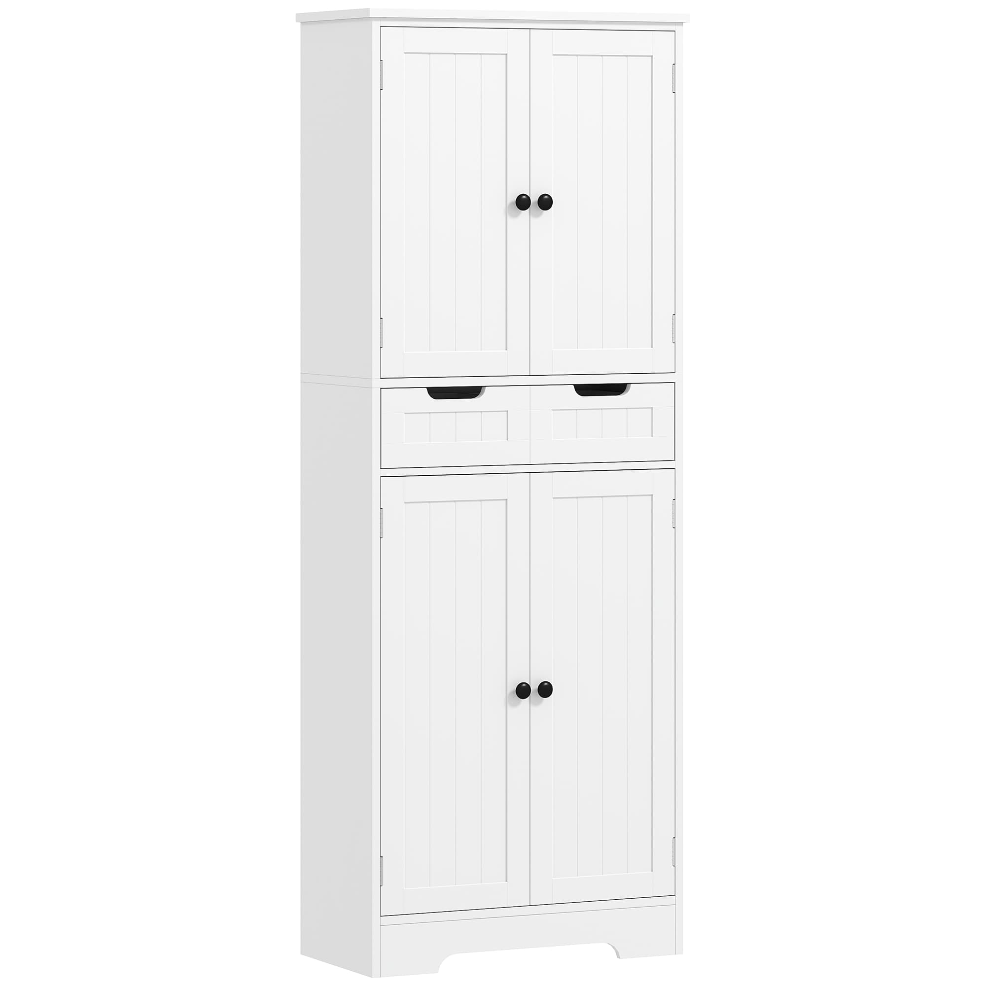 Transform Your Space with this Tall White Bathroom Cabinet - White