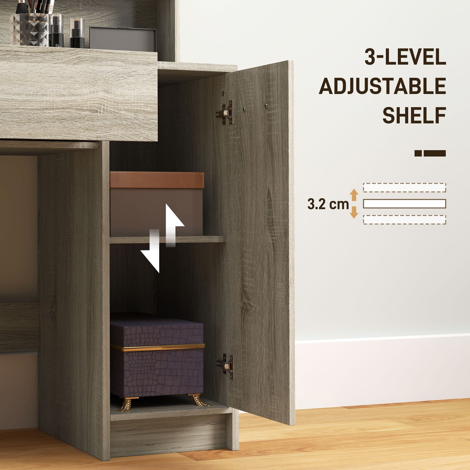 Transform Your Morning Routine with this Wood-Effect Vanity Set - image 2