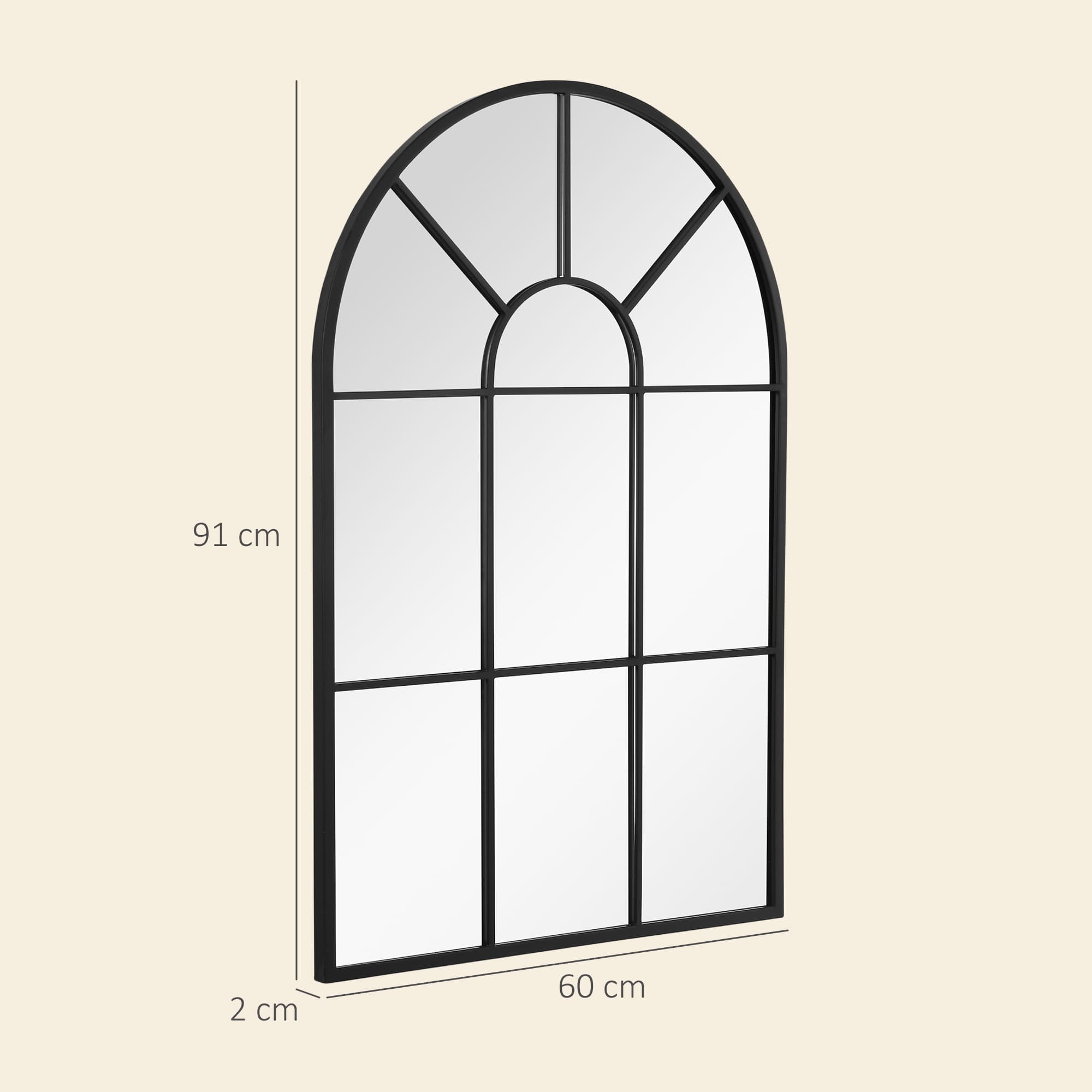 Transform Your Space with this White Arched Grid Mirror - image 4