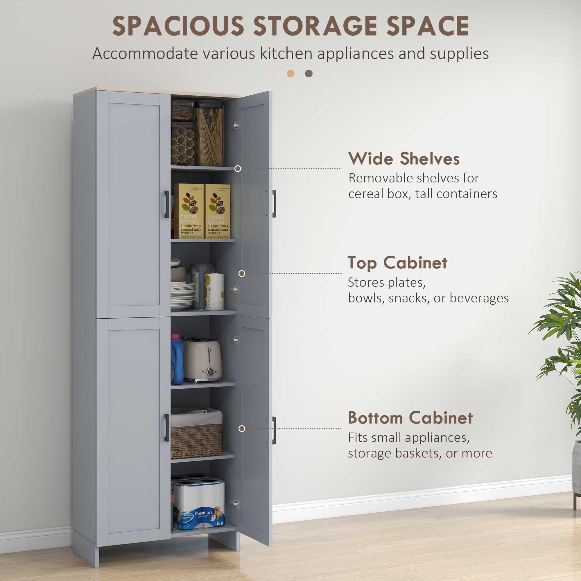 Transform Your Kitchen Storage With This Tall Grey Pantry Cupboard - image 3