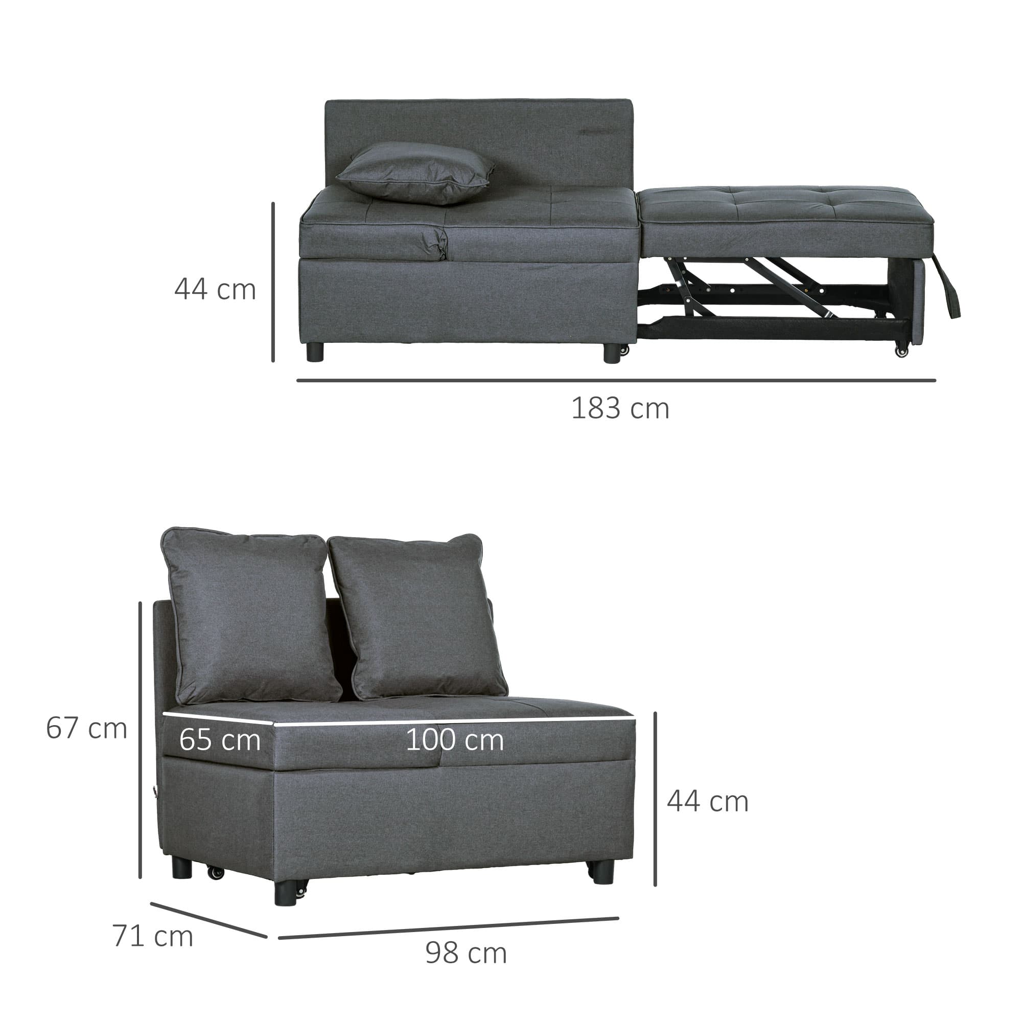 Transform Your Space with this Grey Single Sofa Bed - image 5
