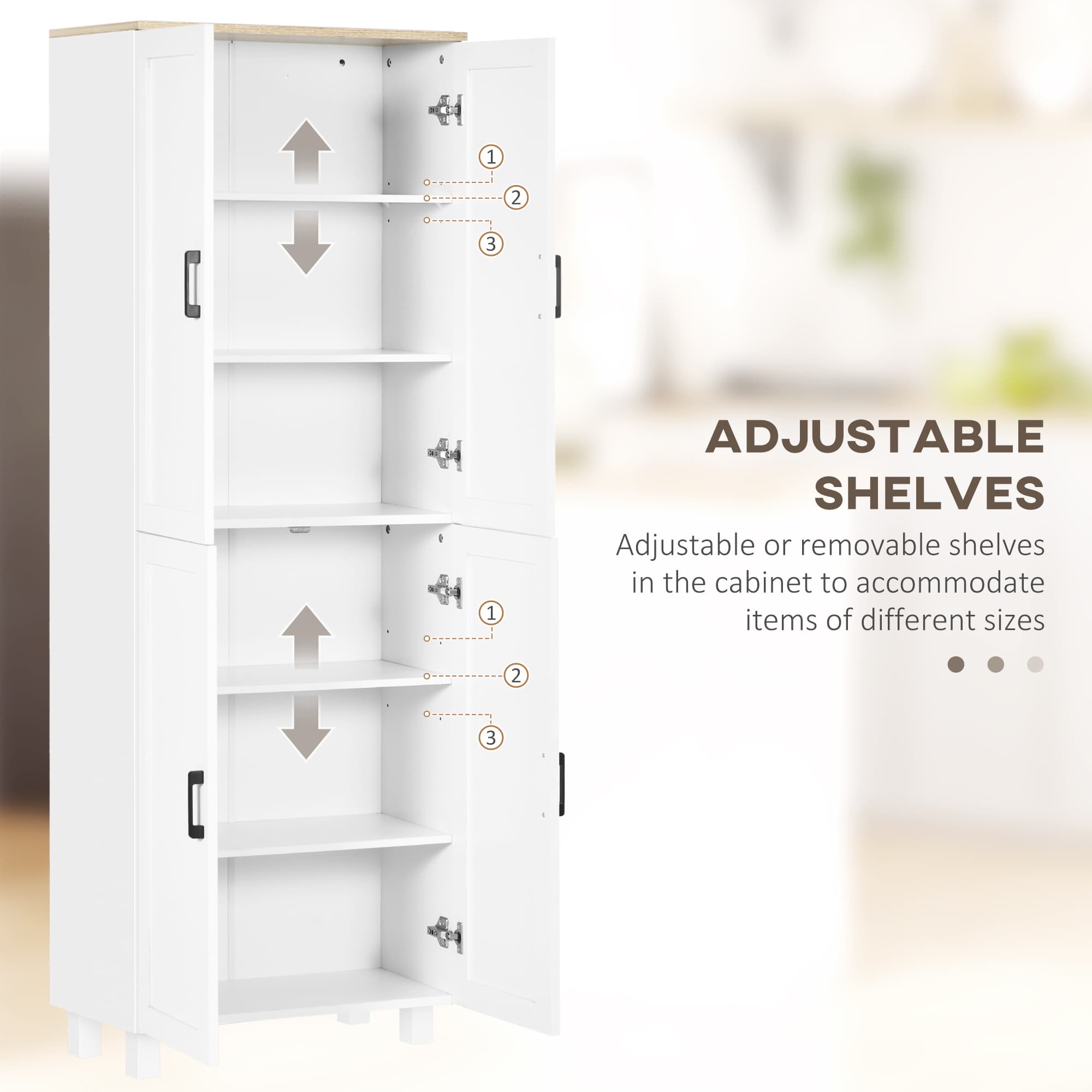 Transform Your Space with this Tall White Kitchen Cupboard - image 2
