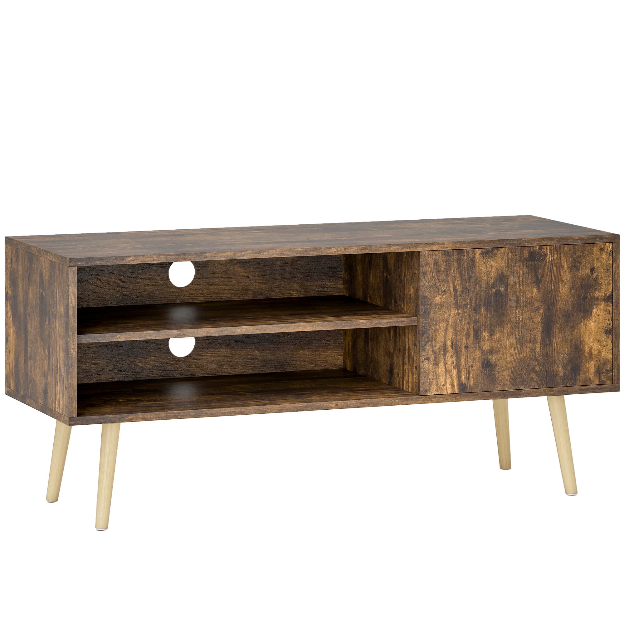 Transform Your Living Room with this Vintage Brown TV Unit - Brown