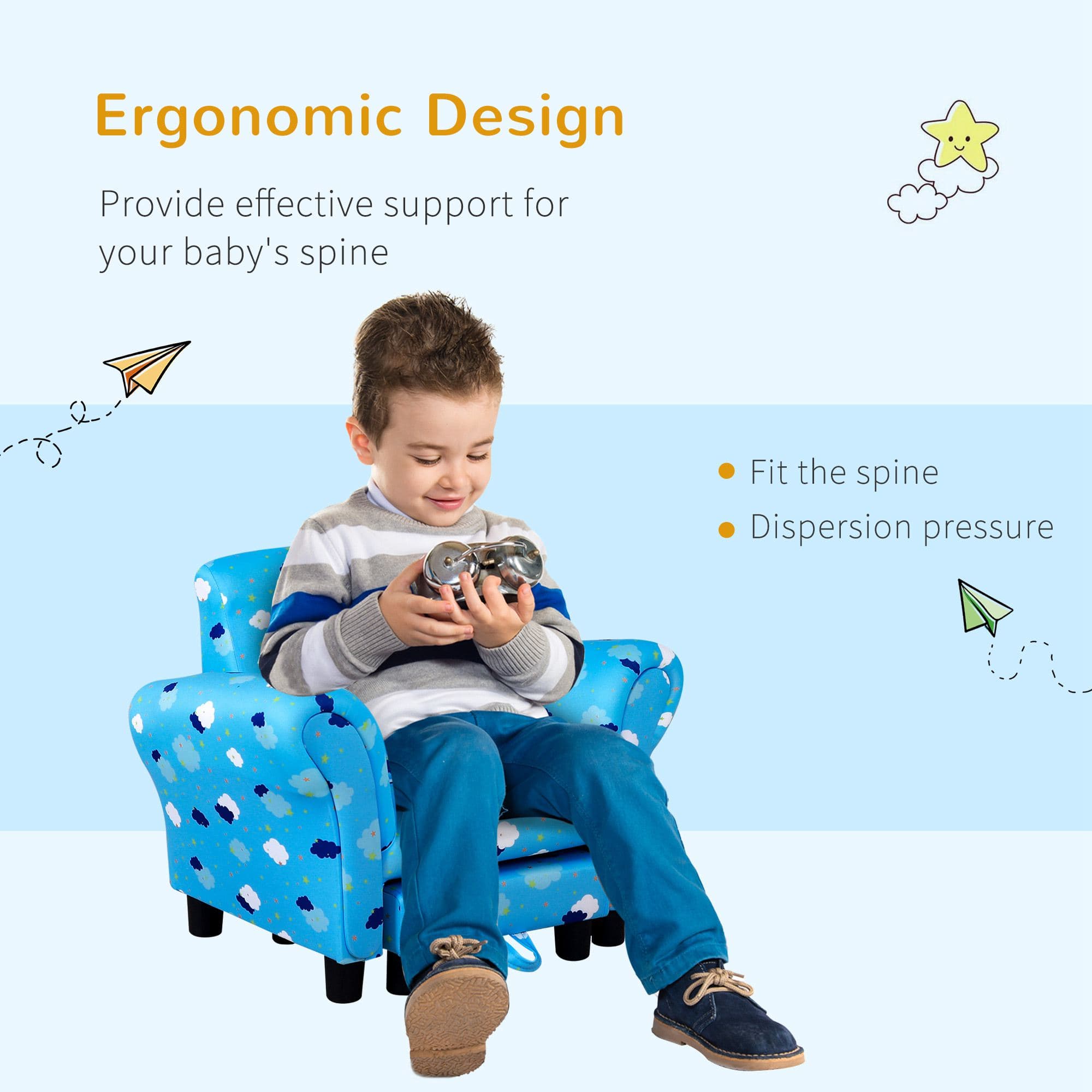 Transform Their Playroom with the Blue Cloud Toddler Armchair - image 5