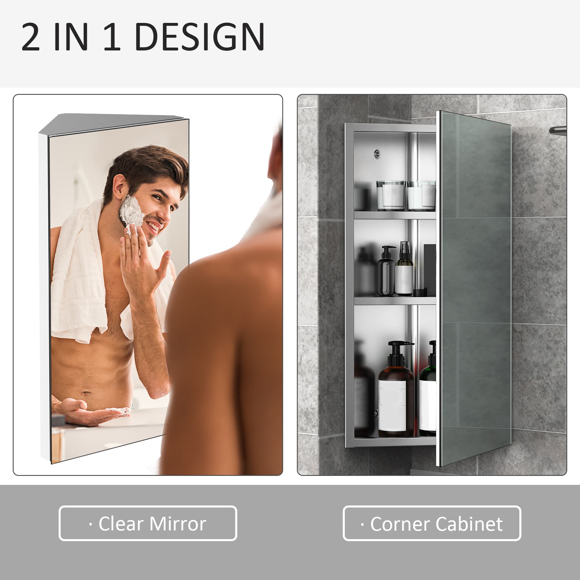 Transform Your Space with this Stainless Steel Mirror Cabinet - image 2