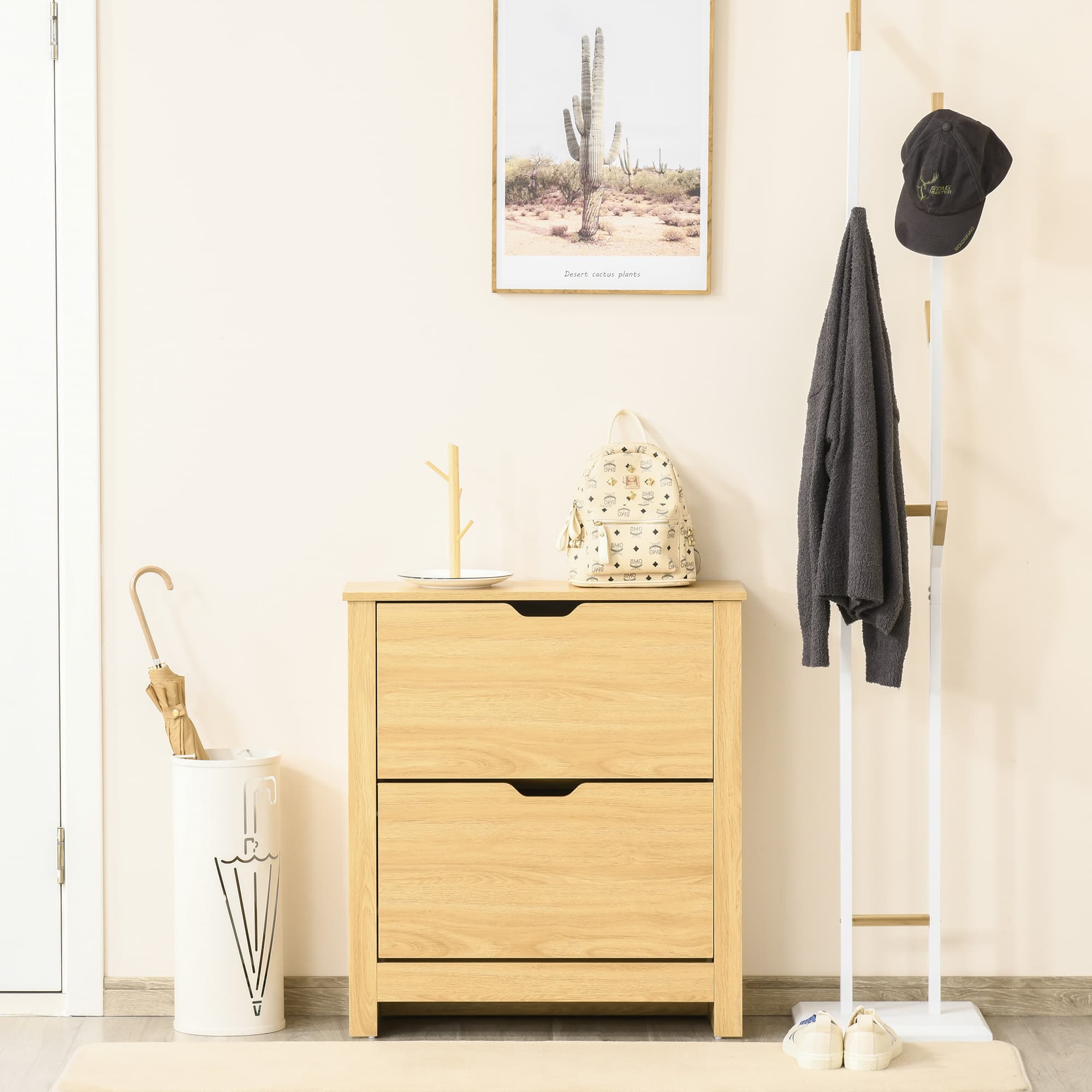 Transform Your Hallway With This Narrow Wooden Shoe Cabinet - image 4